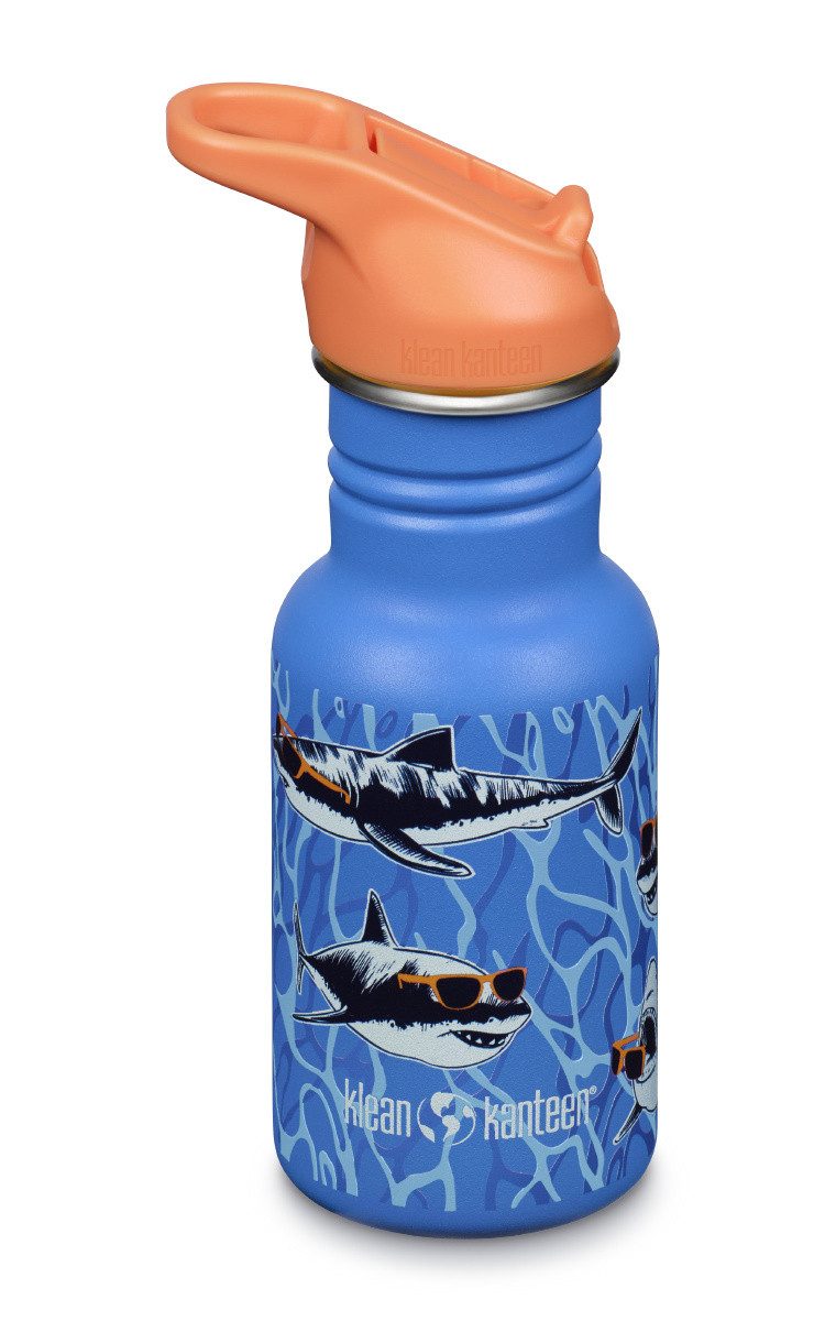 Klean Kanteen Babyflasche Kid Classic 355ml Flip Sport Cap, Fröhliche bunte Trinkflaschen für Kita, Schule, Sport und Freizeit