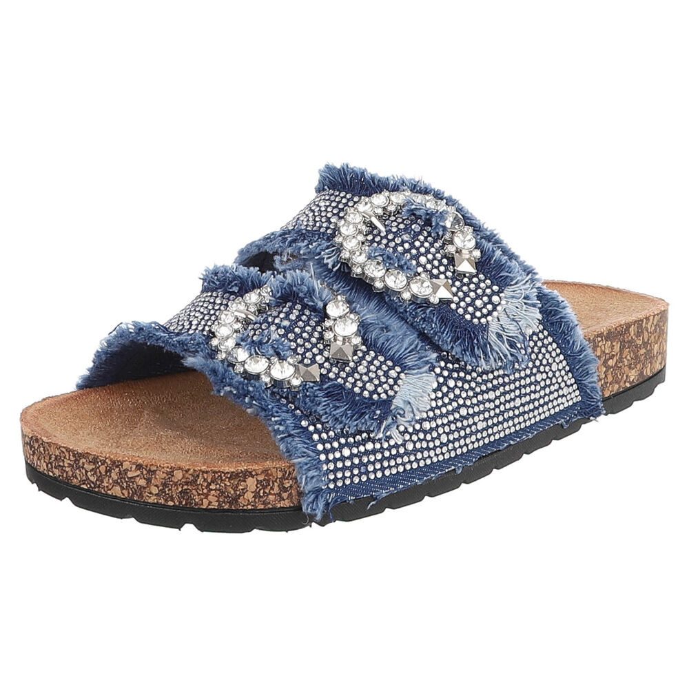 Ital-Design Modische Damen Sandalen mit Komfort und Dekoration Pantolette ( günstig online kaufen