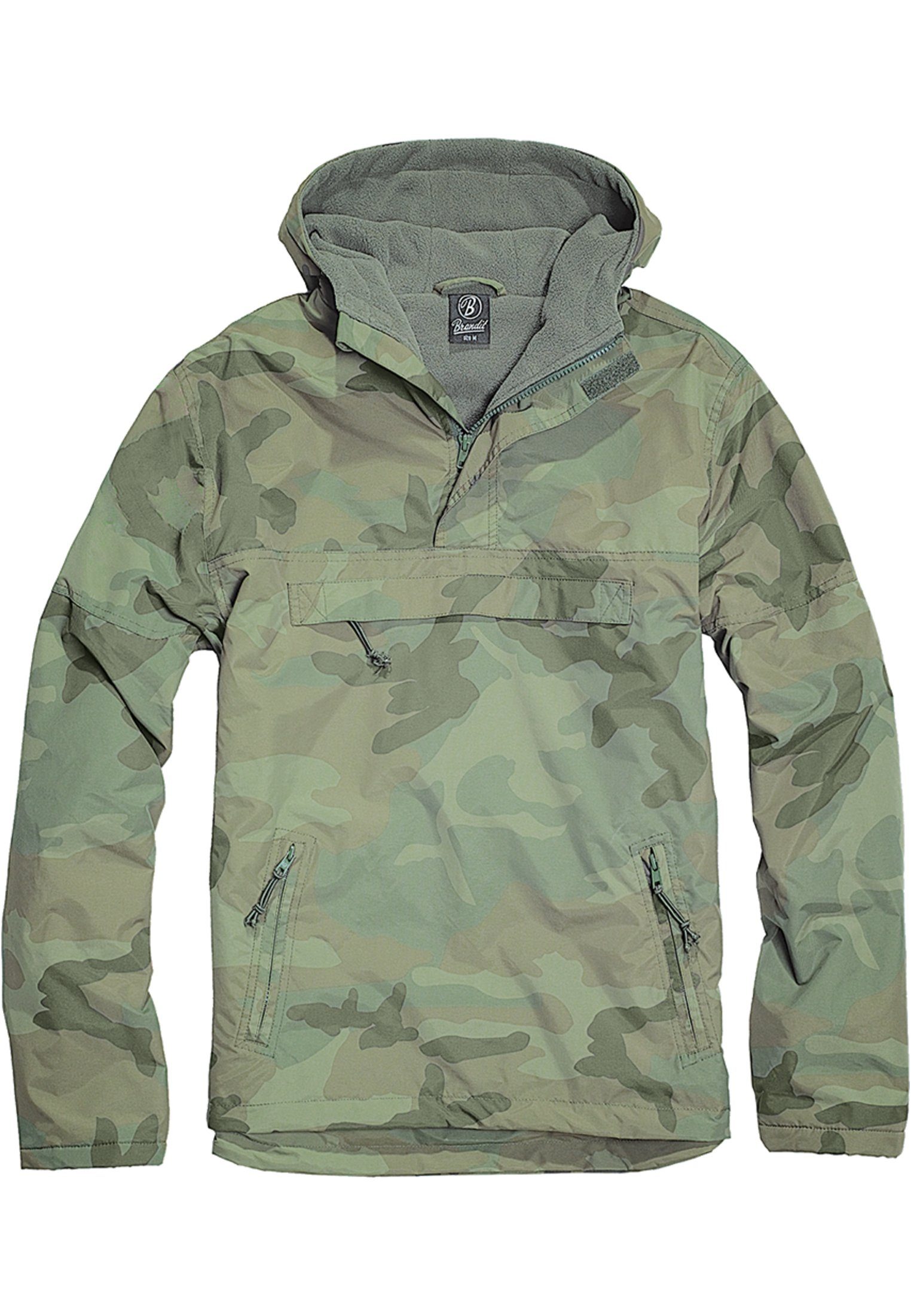 Brandit olive camouflage (1-St) Sommerjacke Herren Pull Windbreaker Fleece Over