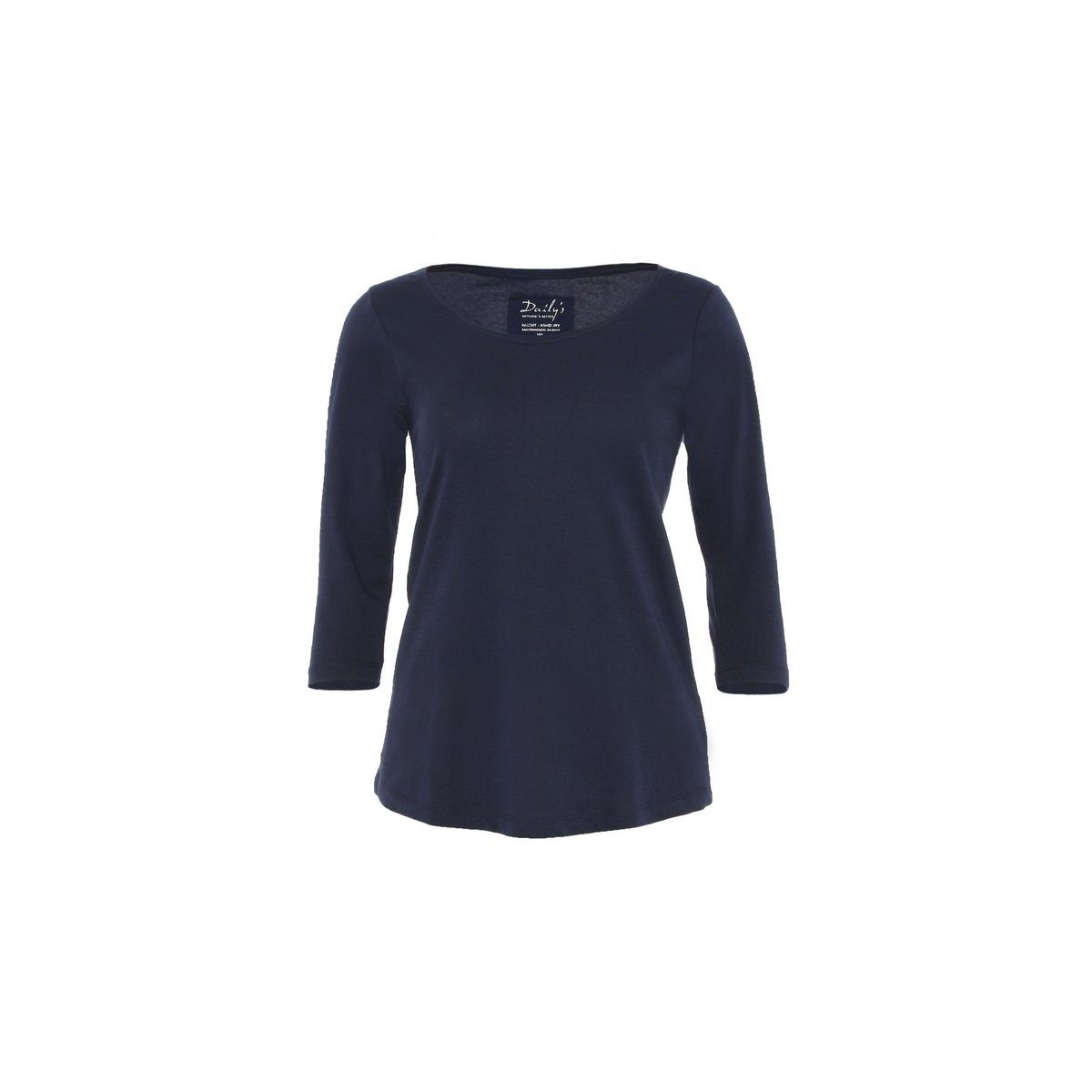 DAILY´S 3/4-Arm-Shirt marineblau regular (1-tlg) Navyblau