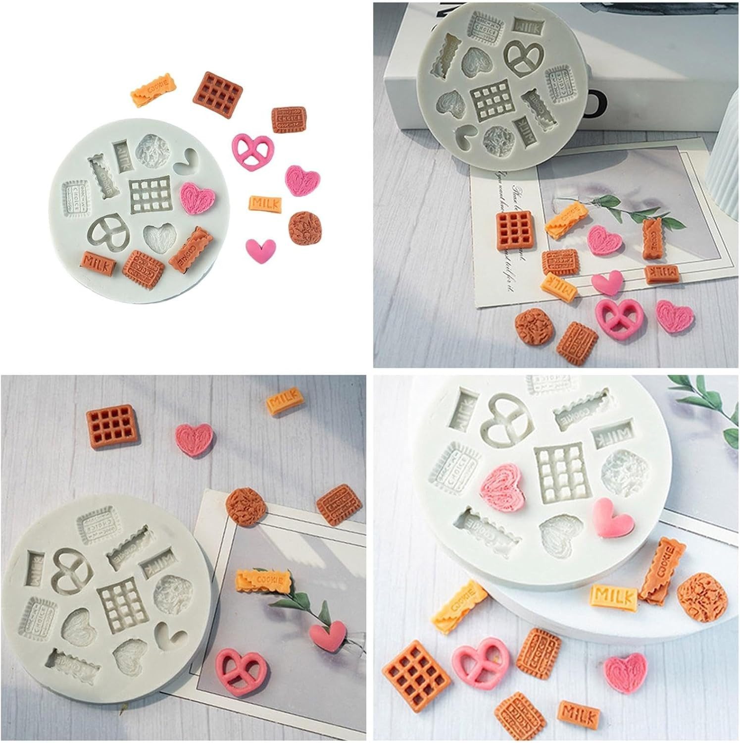 FELIXLEO Silikonform Silikon Keksform 12 Mulden Schokolade Fondant Backform, (1-tlg)
