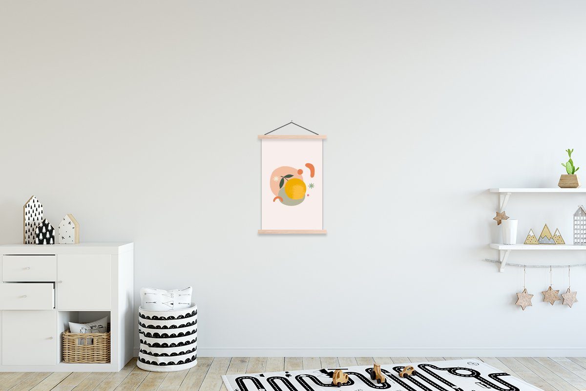 MuchoWow Poster Zitrone - Sommer - Farben, (1 St), Posterleiste, Textilposter für Wohnzimmer, Bilderleiste, Magnetisch