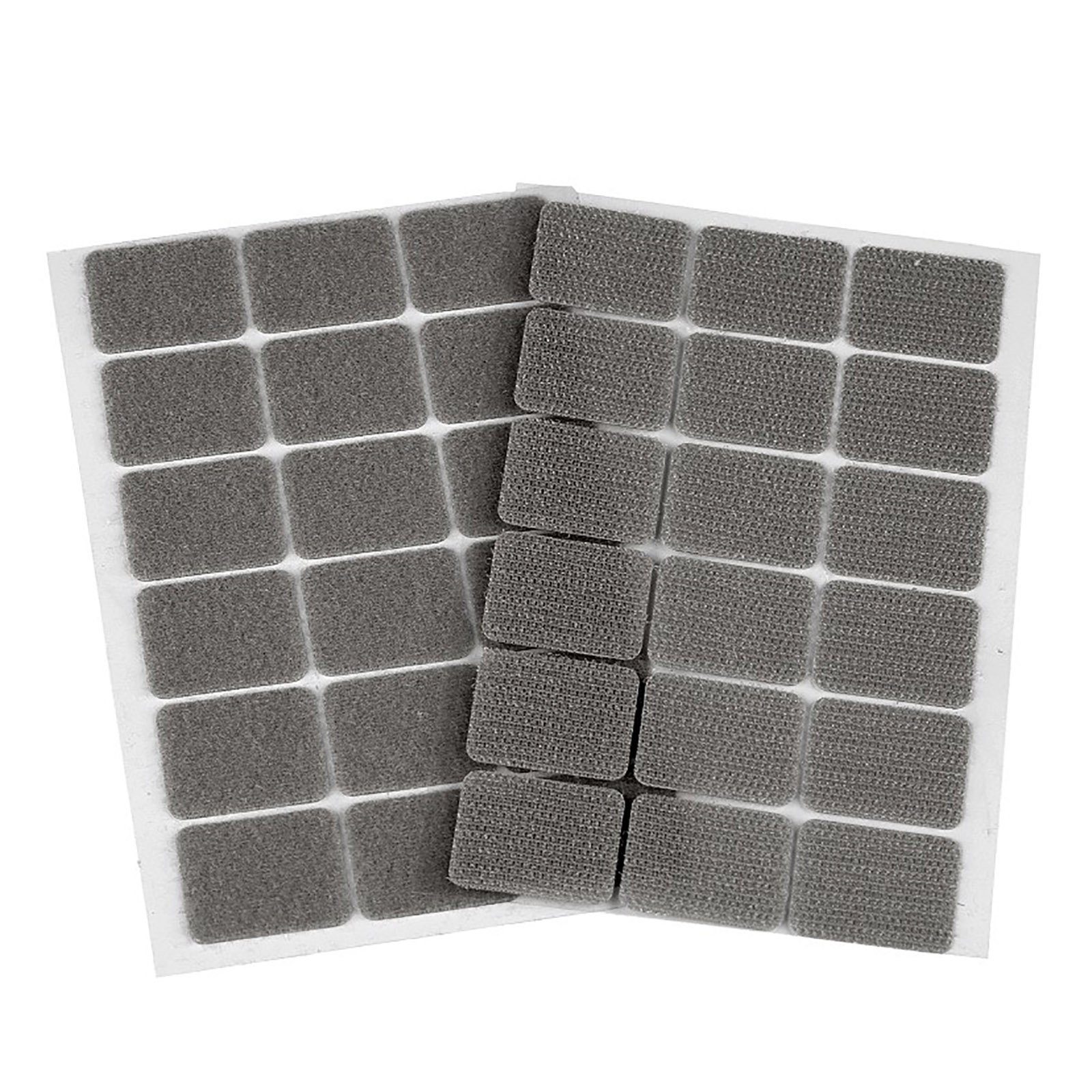 Klettband 18 Klettpunkte oder Quadrate Größenwahl selbstklebend, maDDma, grau25x32mm
