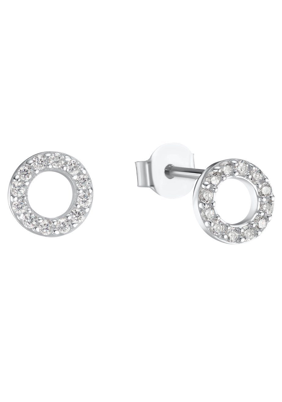 S.Oliver Ohrstecker 925 Sterling Silber - Filigraner Kreisschmuck