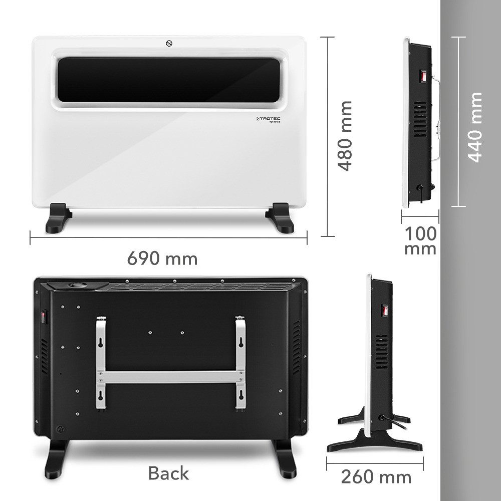 TROTEC Konvektor Design-Konvektor TCH 1510 E, Automatische Temperaturkontro günstig online kaufen