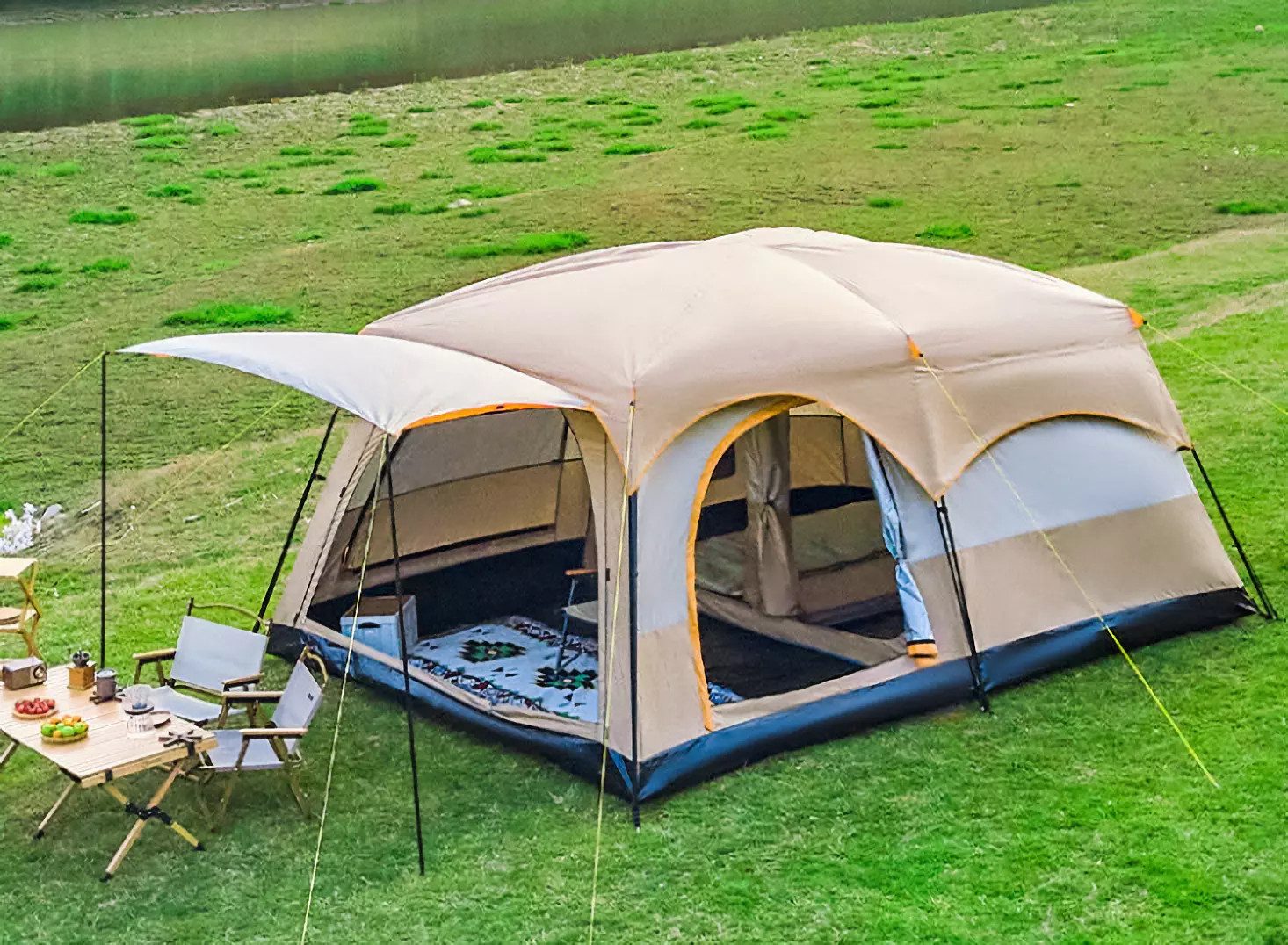 Jumpeak Tunnelzelt Luxuriöse Outdoor-Zelte für 4-6 günstig online kaufen