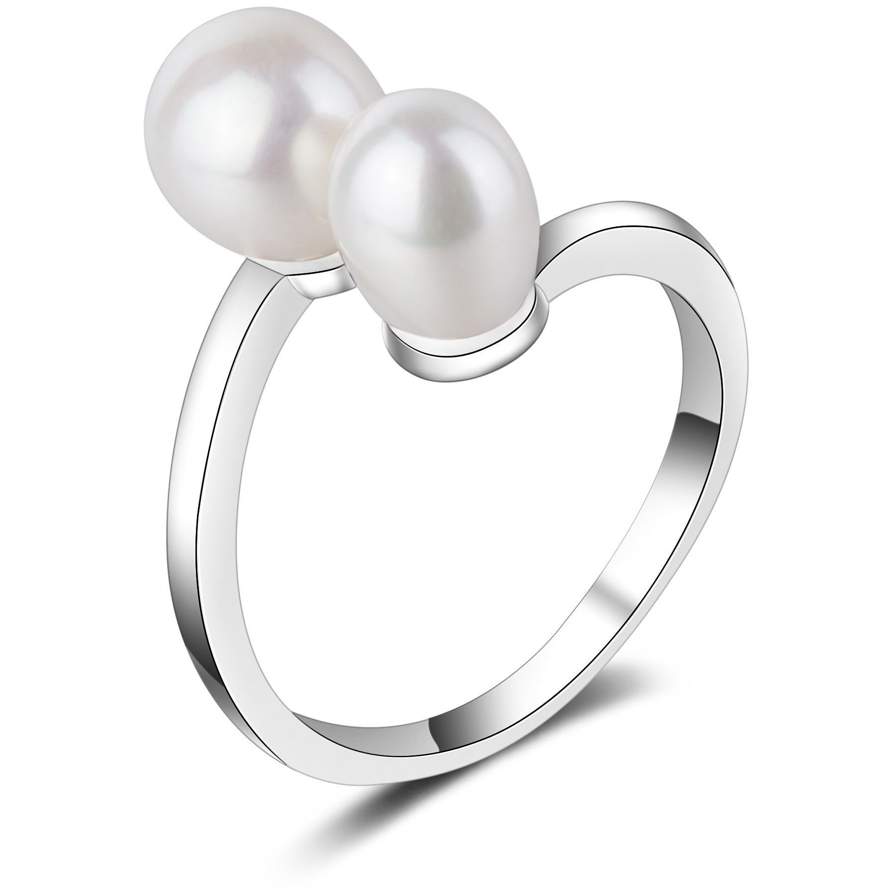 AILORIA Fingerring MAYUKO ring silber/weiße perle, Ring Silber/weiße Perle