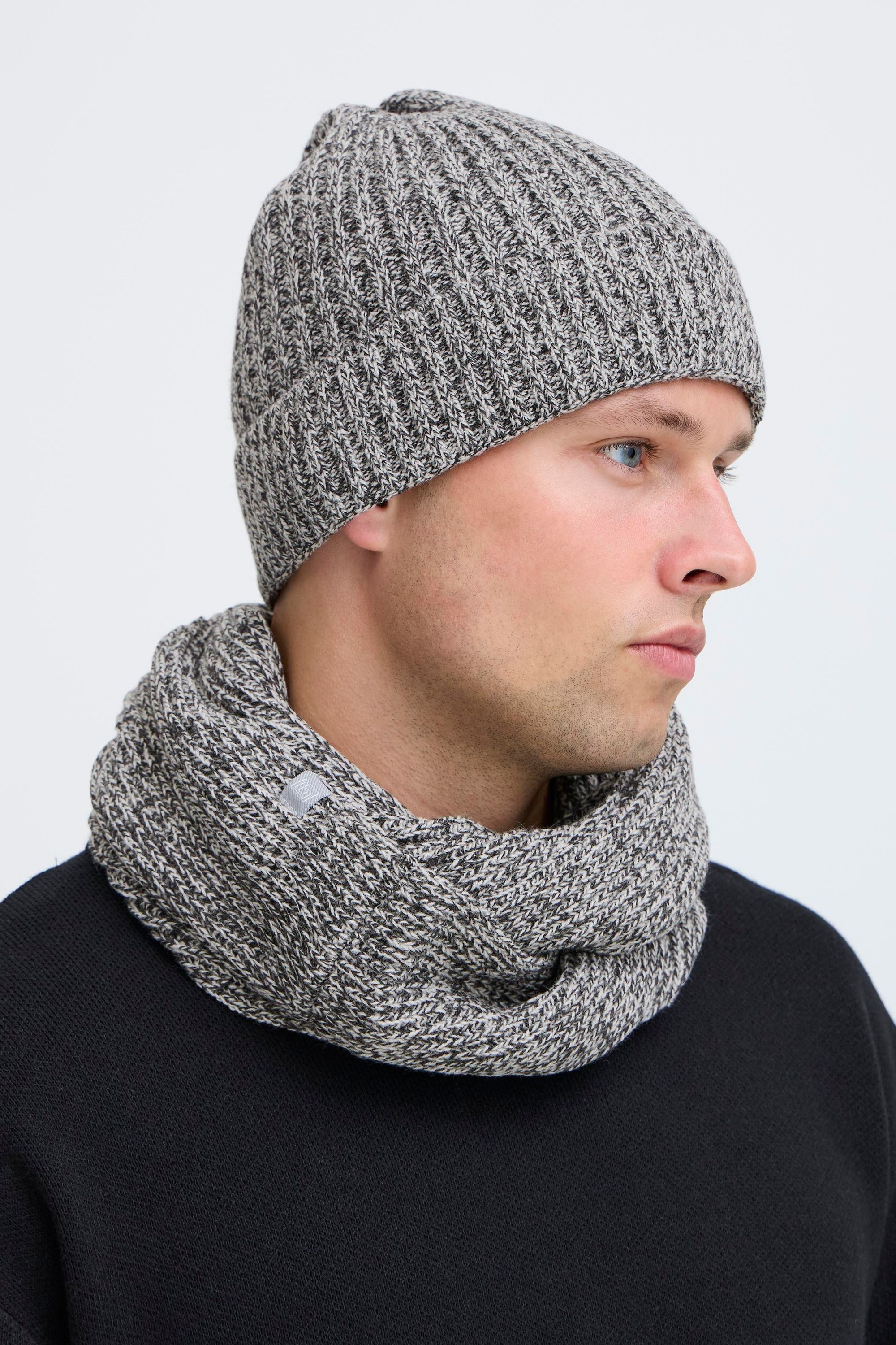 Blend Beanie BHSceal Pack Modischer Tubeschal in MeLange-Optik
