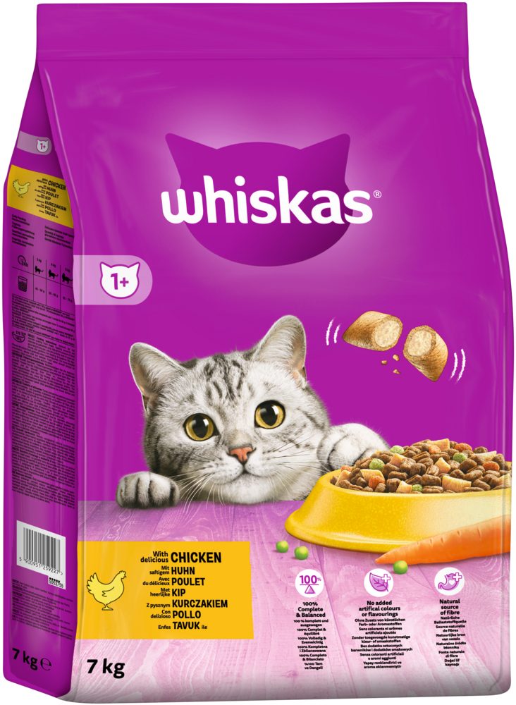Whiskas WHISKAS® Beutel Trocken 1+ Huhn 7kg, für: Katze