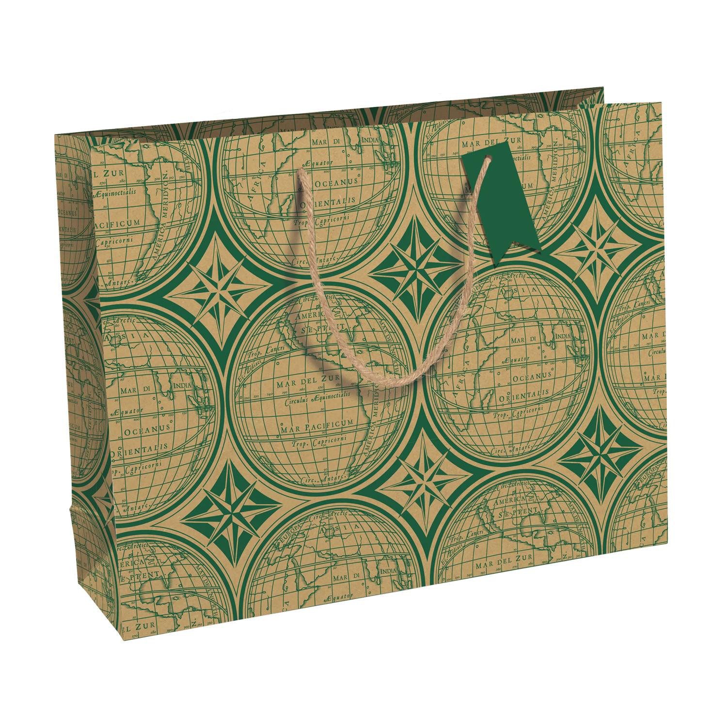 CLAIREFONTAINE Geschenkpapier 6x Explore KraftTasche 37,3x11,8x27,5 223930-6C, Tasche