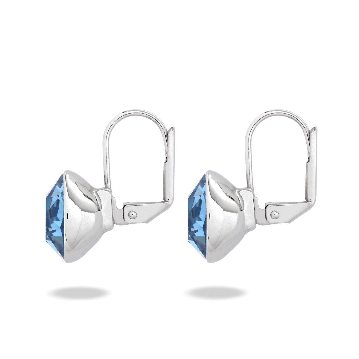 Lulu & Jane Paar Ohrhänger Swarovski® Kristallen blau von verziert mit Ohrhänger