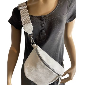 Taschen4life Bauchtasche Damen Brusttasche, Umhängetasche JX818, Leder Optik, crossbody bag, Schultertasche, breiter Gurt