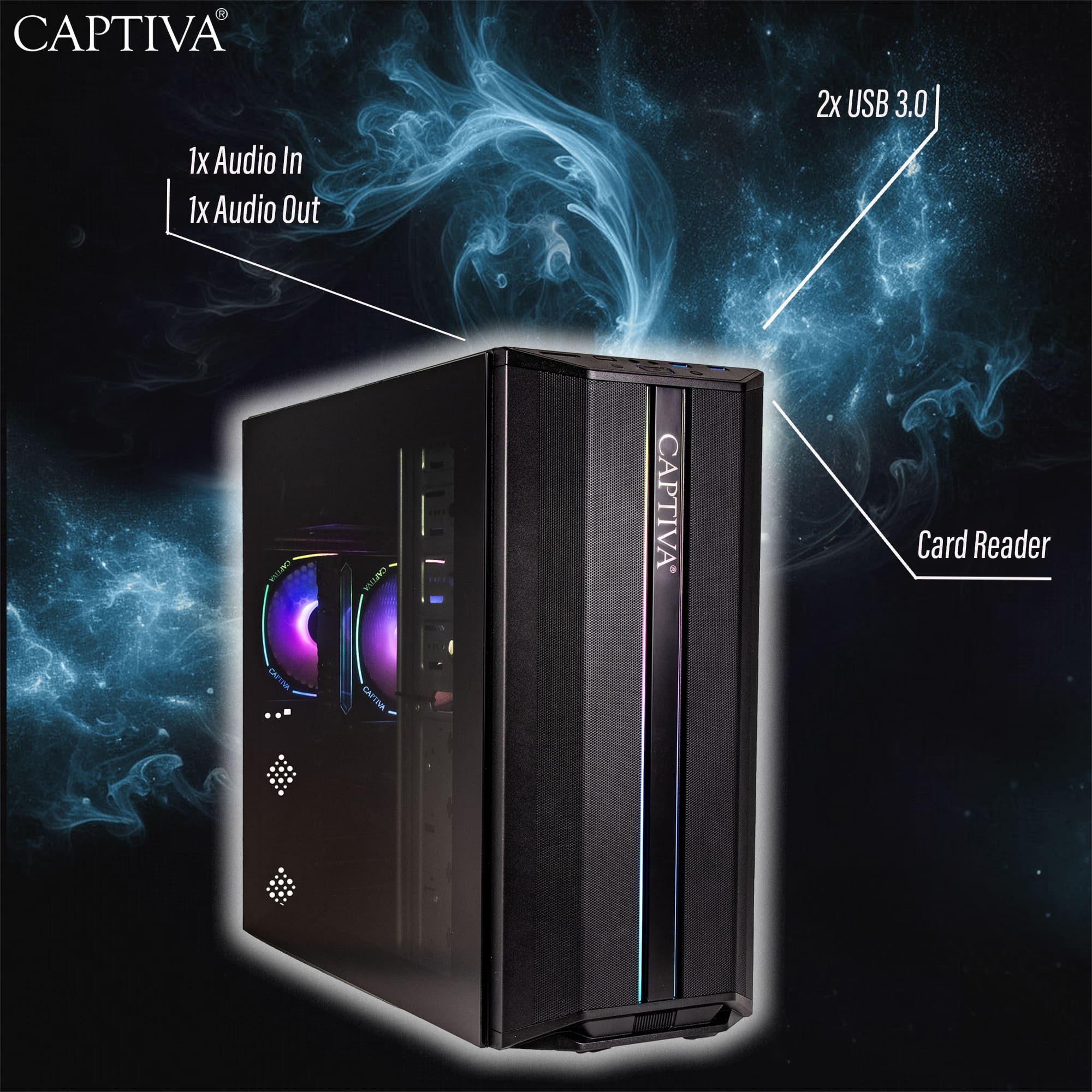 CAPTIVA Advanced Gaming R92-796 PC (AMD Ryzen 5 7600X, GeForce® RTX™ 5060 Ti, 16 GB RAM, 1000 GB SSD, Luftkühlung, WLAN, Windows 11 Home)