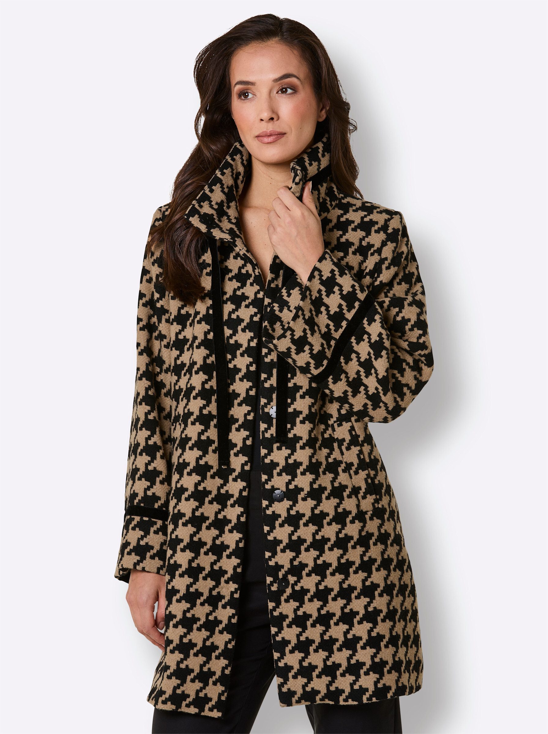 Manisa Allwetterjacke Woll-Bouclé-Jacke Langarm