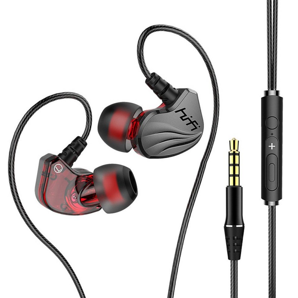 Stereo-Kopfhörer-Geräuschunterdrückung In-Ear-Lautstärkeregler für iPhone Tablet