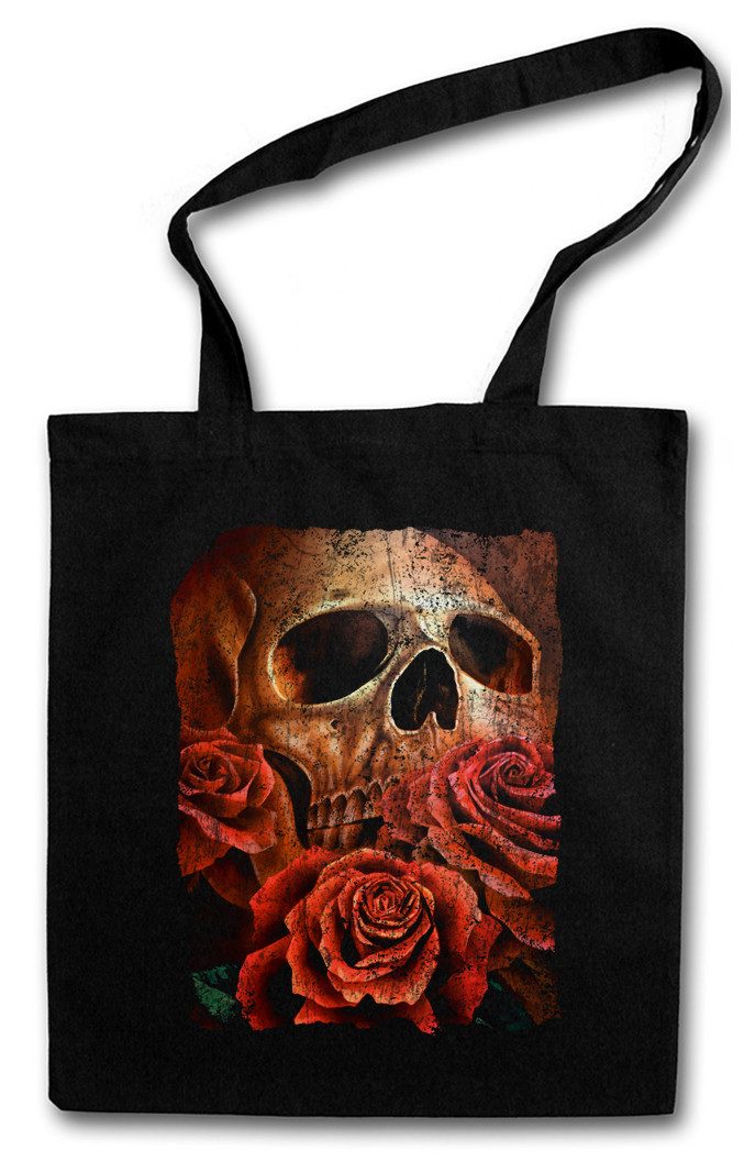 Beuteltasche Skull Of The Eric Stofftasche Roses Schädel Tattoo Totenschädel mit