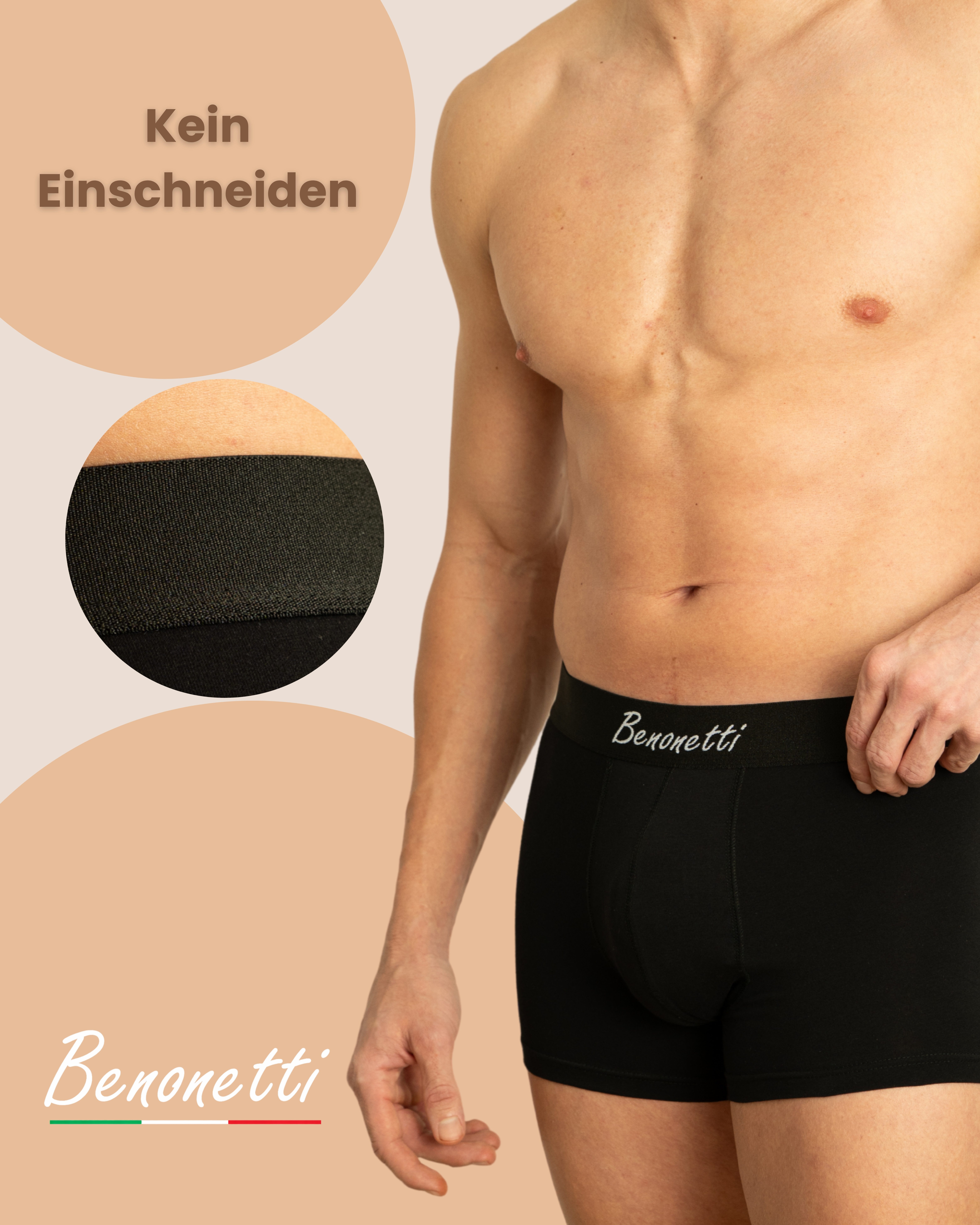 Benonetti Boxershorts 3er & 6er Pack aus Baumwolle mit hoher Tragekomfort (3 Paar, 3-St., 3er-Pack, Packung) Mit Komfortbund und Logo, ohne kratzenden Zettel