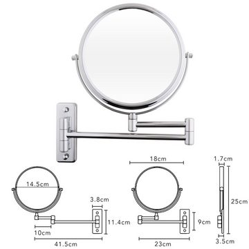 Melko Kosmetikspiegel Schminkspiegel Kosmetikspiegel Wandspiegel 10-fach (Stück), 10-facher Vergrößerung