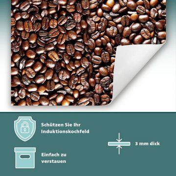 Decorwelt Herd-Abdeckplatte Herdabdeckplatte Kunststoff Aufrollbare Matte Küche Kaffee Braun Herd, (30x52, 1 tlg), für alle Herdarten excl. Gasherde