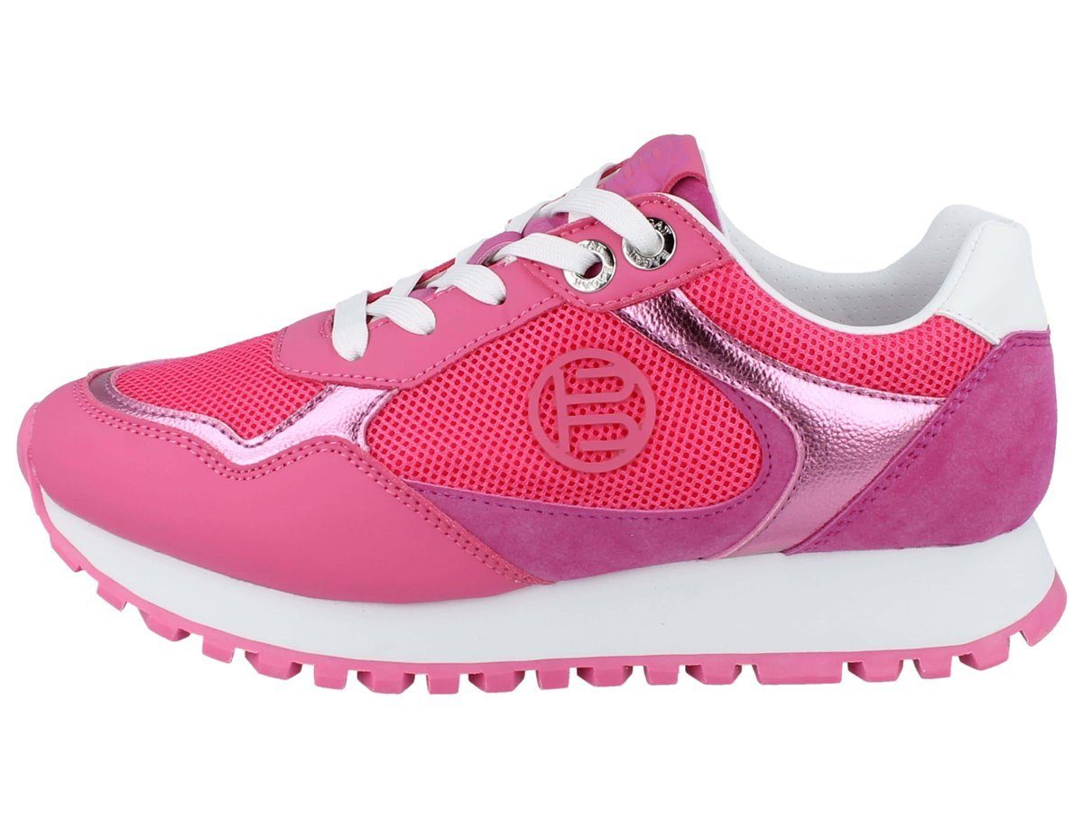 bugatti BAGATT Damen Sneaker pink Mesh Kunstleder - Größe: 37 Schnürschuh