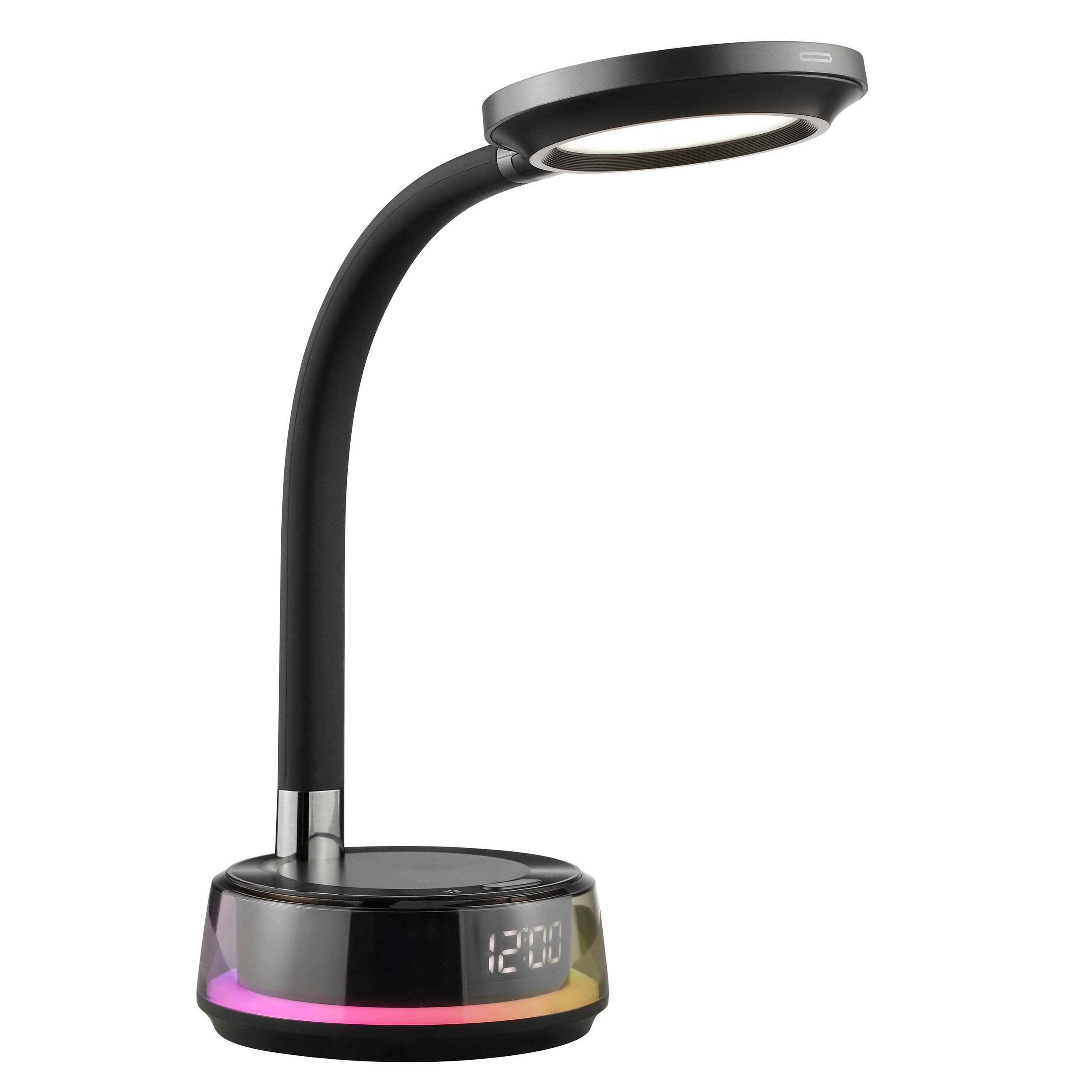 Brilliant LED Schreibtischlampe Moonglow, Dimmfunktion, Farbwechsel, RGB, Timerfunktion, USB-Anschluss mit Ladefunktion, LED fest integriert, warmweiß - kaltweiß, 790 lm, 2700-5000K, RGB-Sockel, Wireless Charging, dimmbar, 53 cm