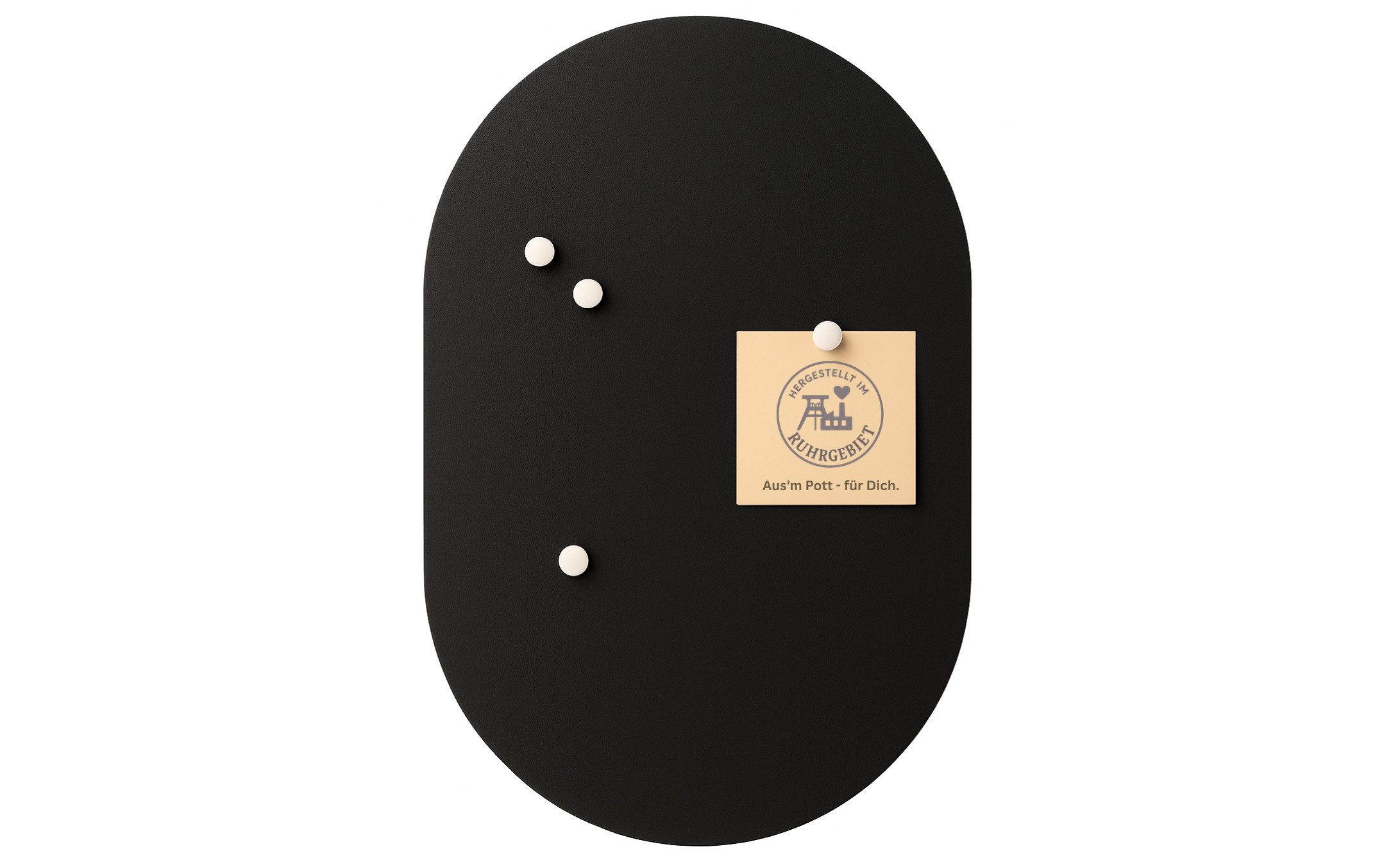 BEHE Interior Magnettafel BEHE Interior Magnettafel modern 60x40cm Oval Rundbogen, (4 starke Neodym Magnete Inklusive), Magnetischer Stahl Pulverbeschichtet