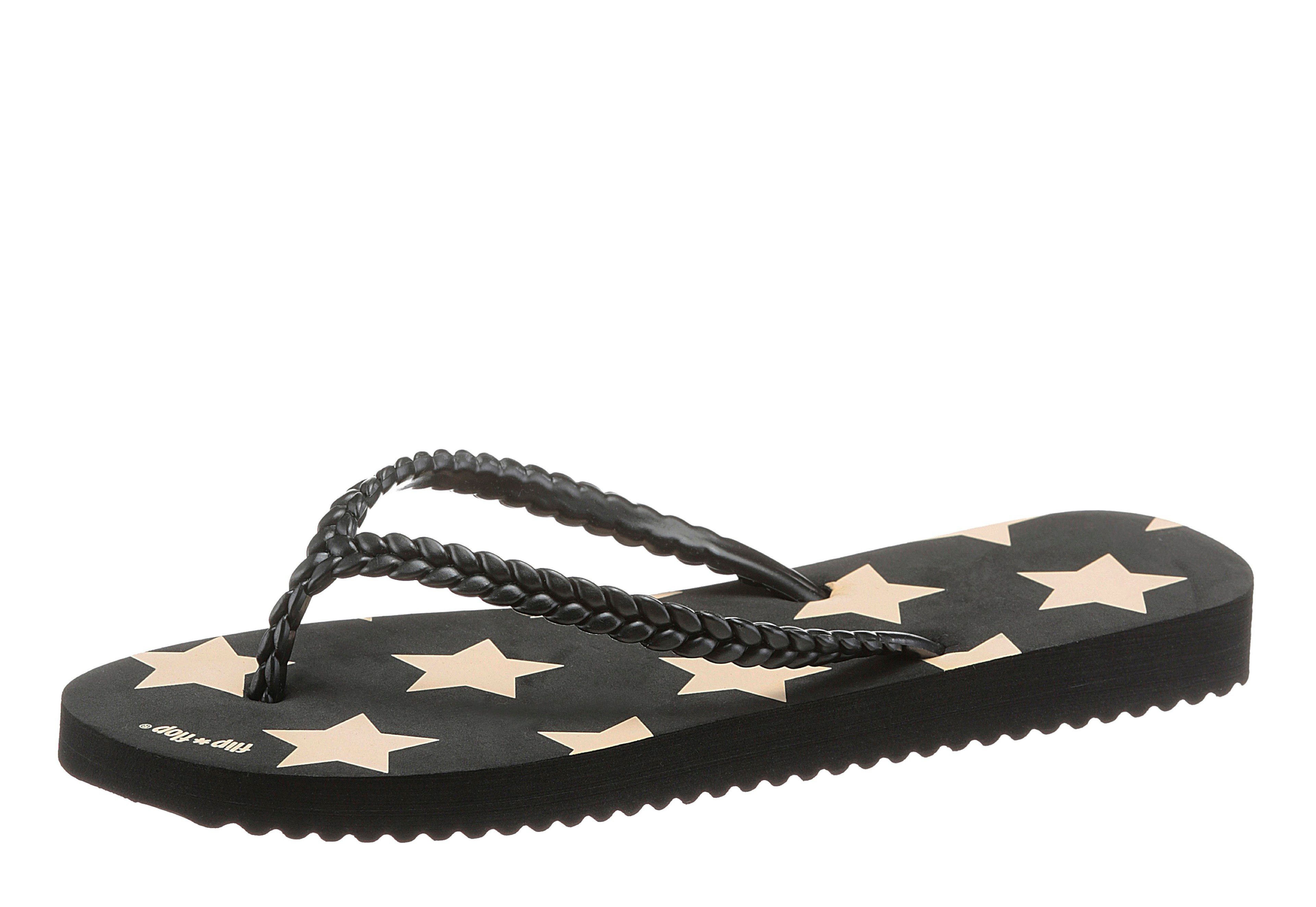 Flip Flop Zehentrenner mit gemusterter Decksohle Flip Flop Zehentrenner mit gemusterter Decksohle