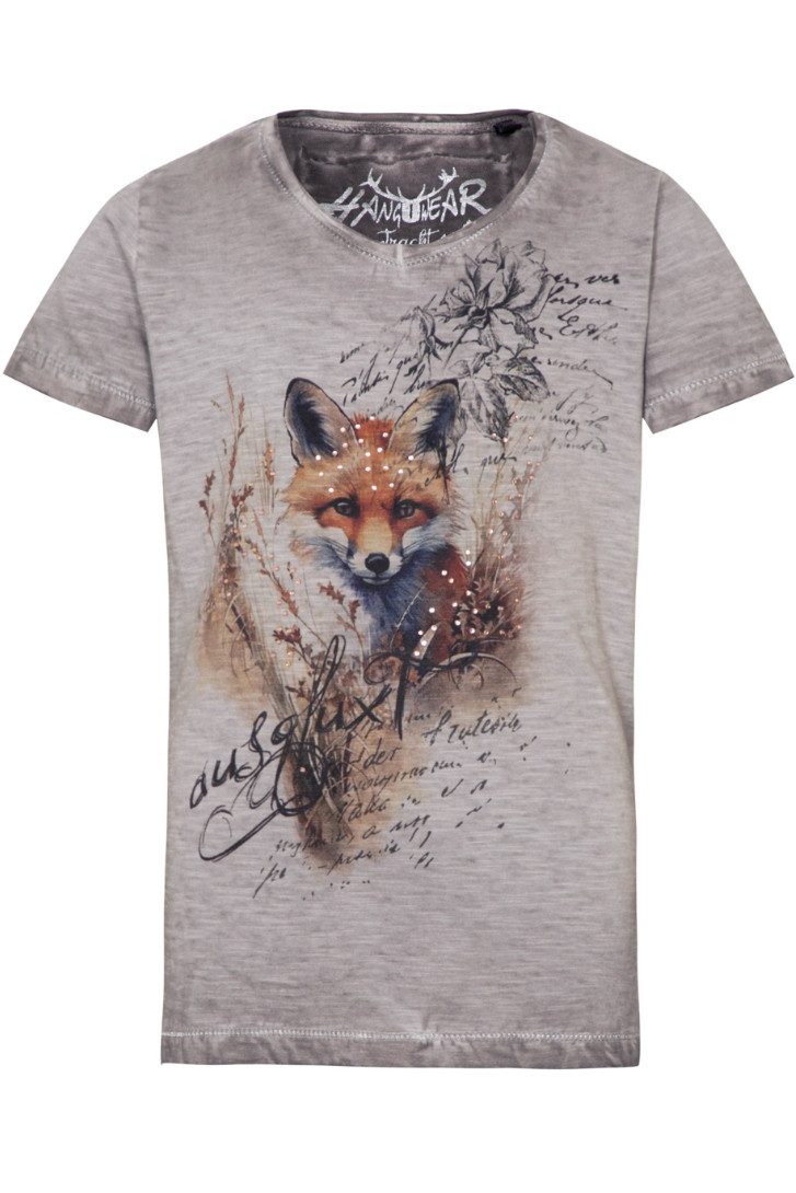 Hangowear Trachtenbluse Trachtenshirt Kind - DICKY KIDS - greige