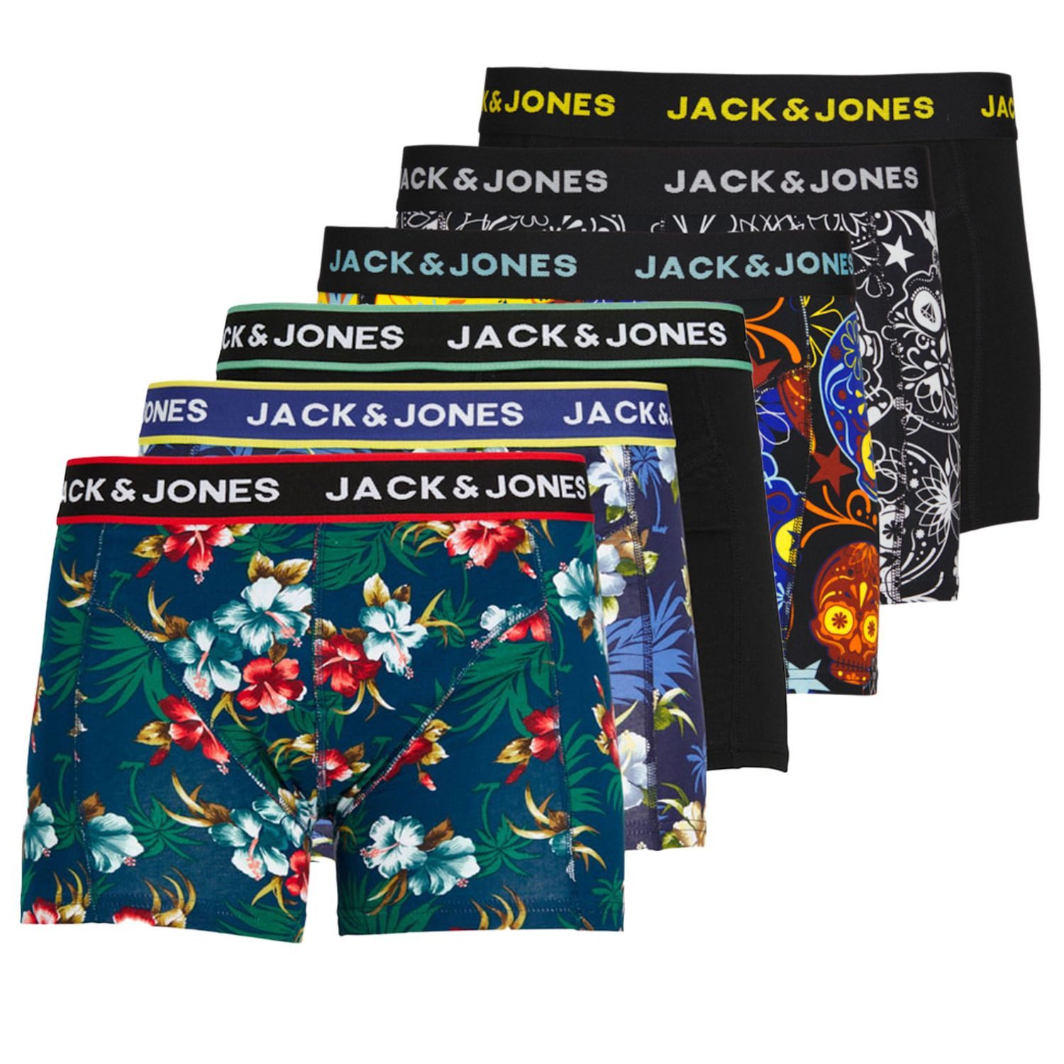 Jack & Jones Boxershorts (6-St) in farbenfrohen Designs im 6er Pack günstig online kaufen
