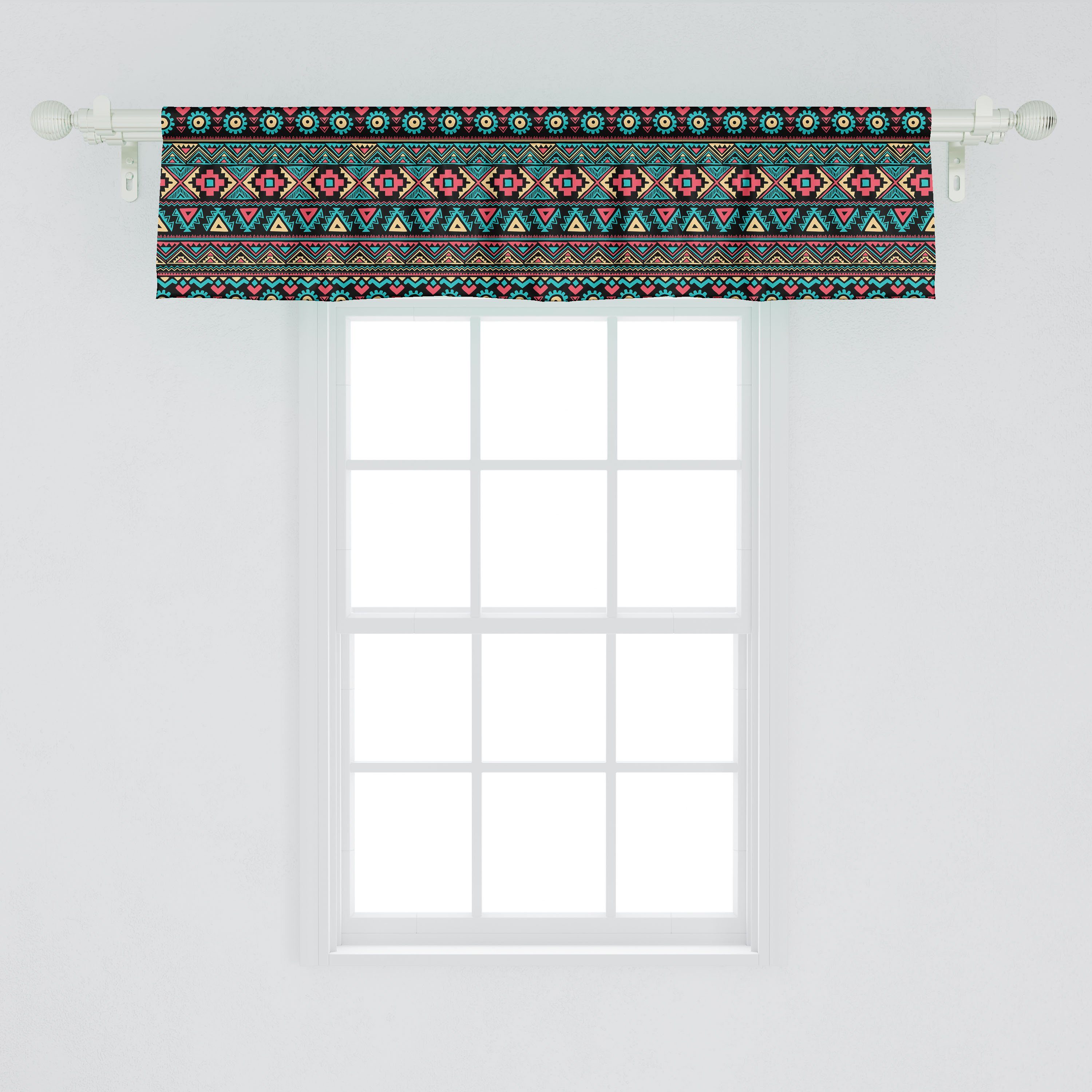 Scheibengardine Vorhang Volant für Dekor Jahrgang Microfaser, mit Eastern Schlafzimmer Abakuhaus, Küche Doodles Stangentasche