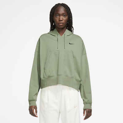 Nike Kapuzensweatshirt W NSW JRSY OS PO HOODIE OIL GREEN/BLACK