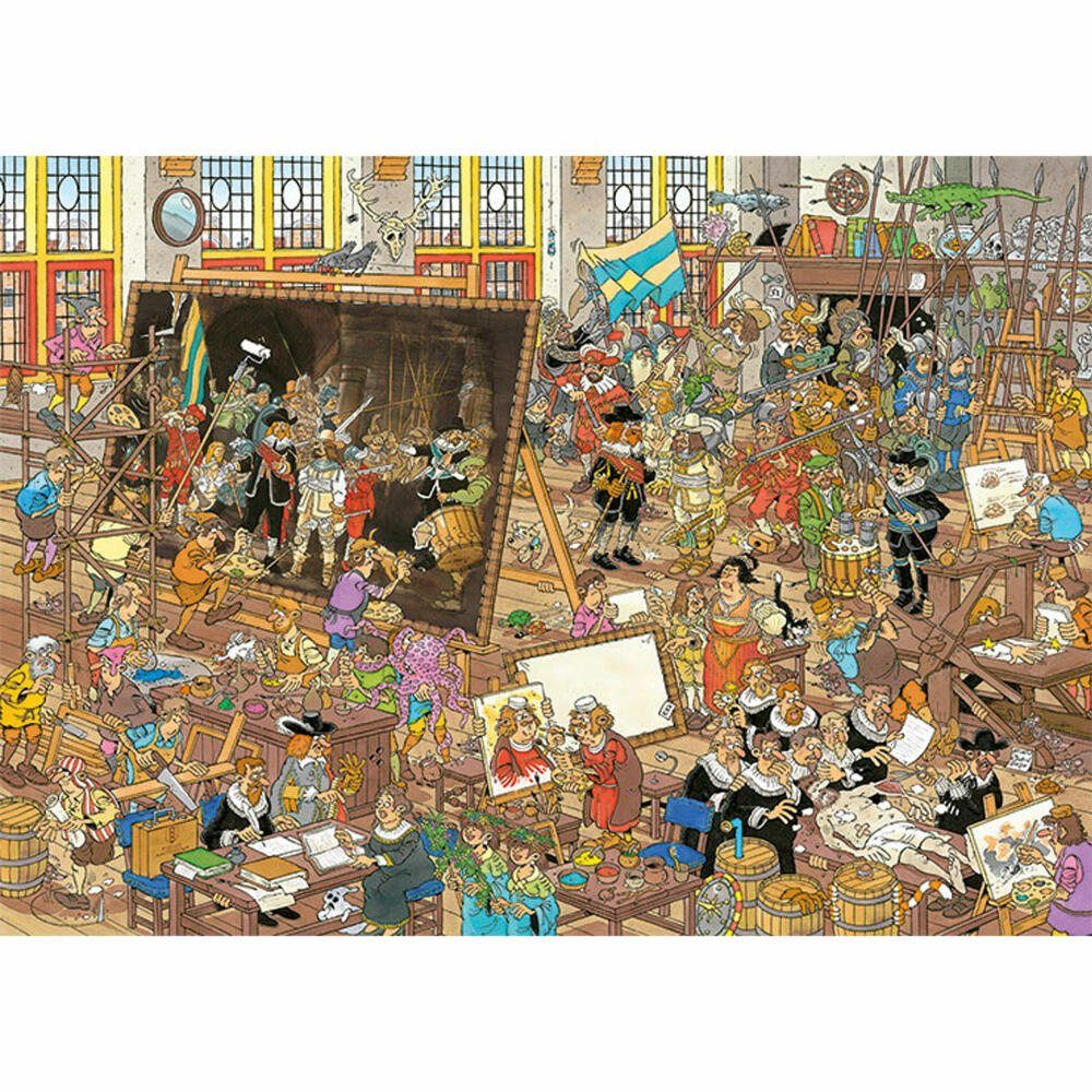 Jumbo Spiele Puzzle Jan van Haasteren Ausflug ins Museum 2x, 1000 Puzzleteile