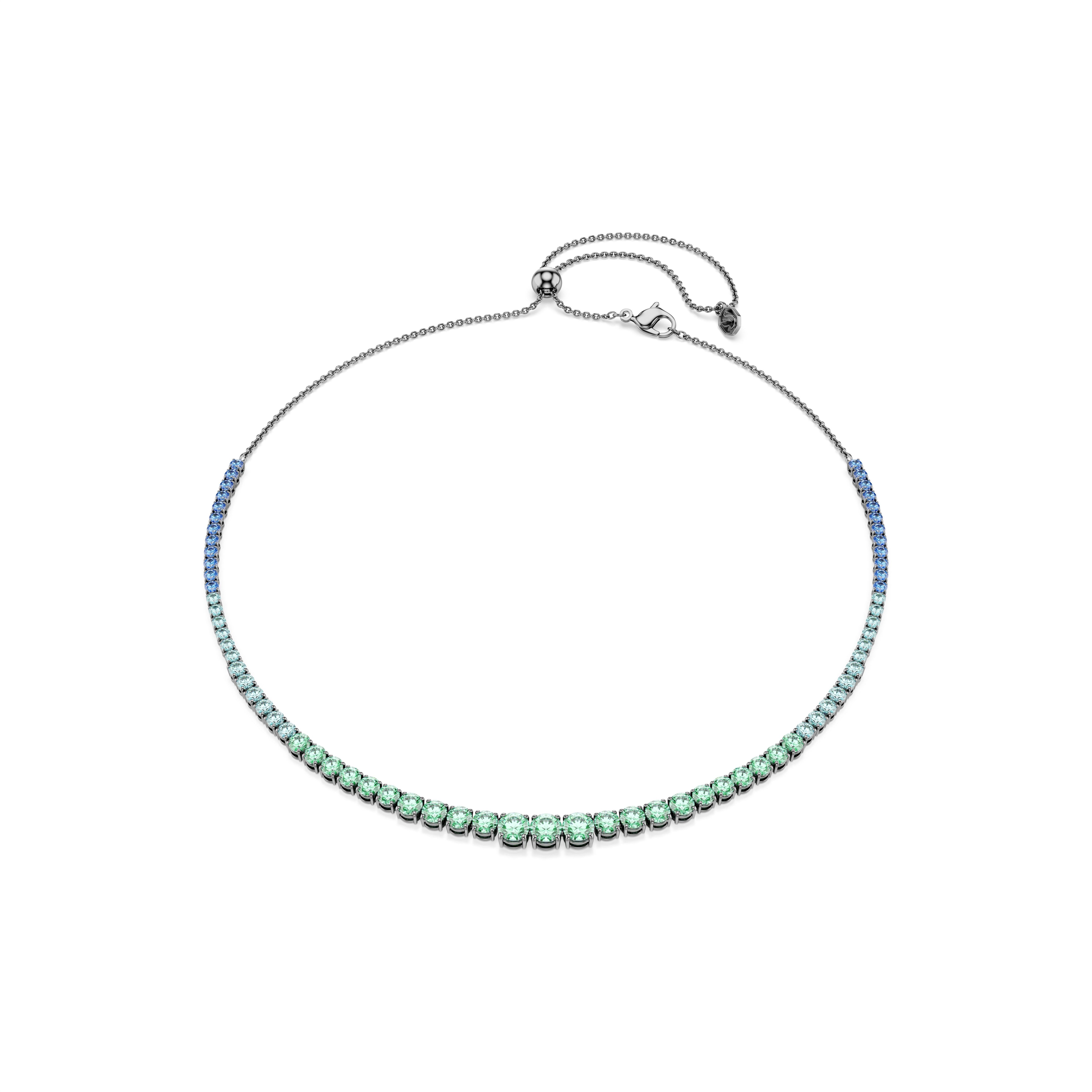 Swarovski Collier Schmuck Geschenk Matrix Halskette Farbverlauf, mit Swarovski® Kristall