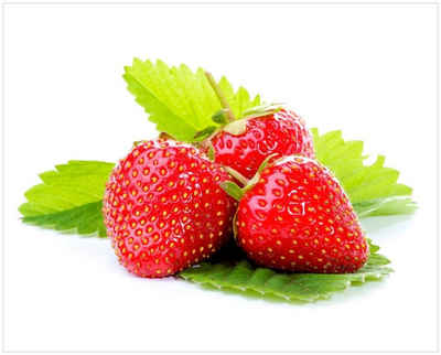 Wallario Poster, Frische rote Erdbeeren für die Küche, in verschiedenen Ausführungen