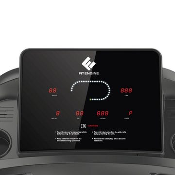 FitEngine Laufband RACE18 Fitnessgerät Heimfitness 150 kg belastbar, extra breite Lauffläche - bis 18 km/h & 15% Steigung