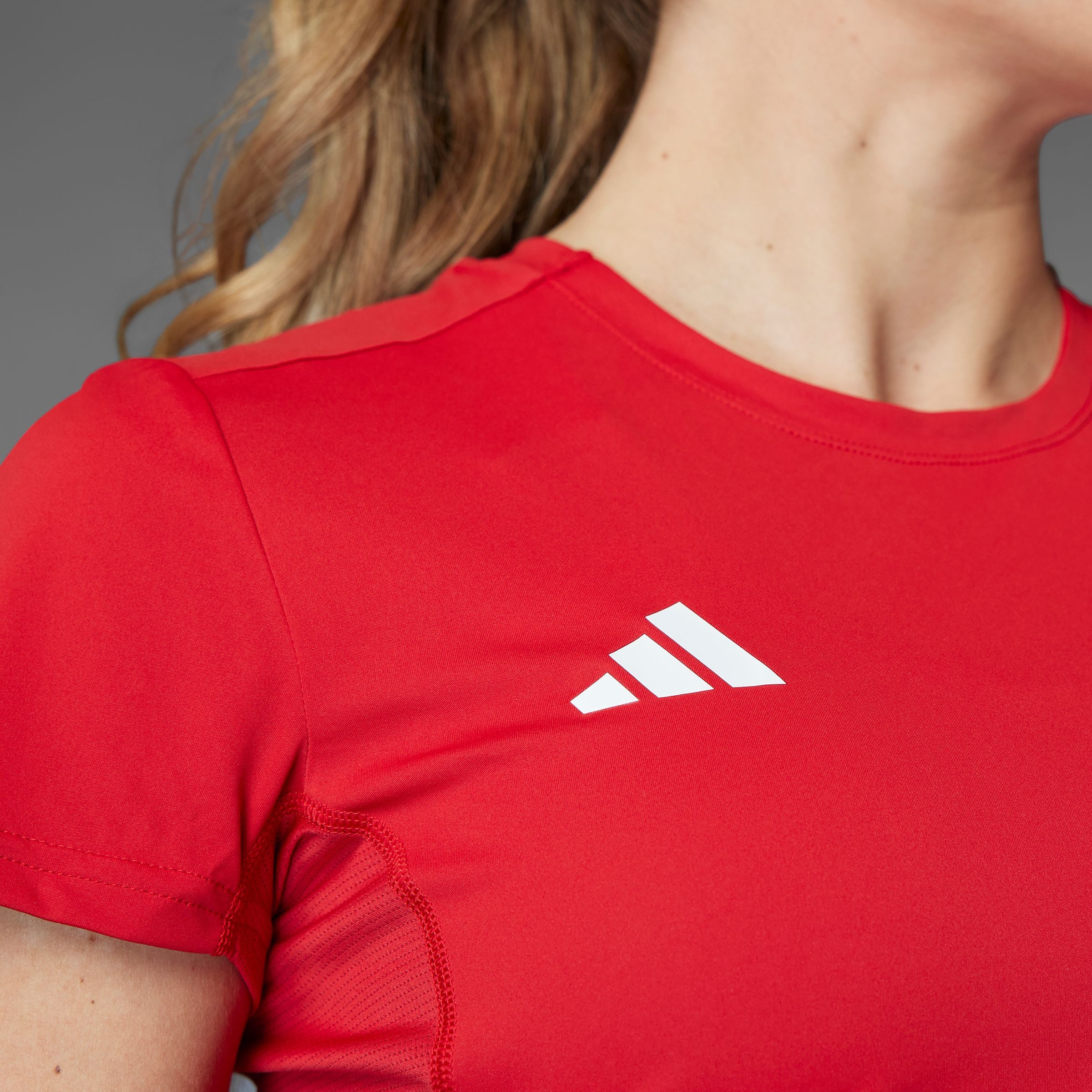 adidas Performance Laufshirt ADIZERO E TEE für Erwachsene, ohne Verschluss, mit Rundhalsausschnitt