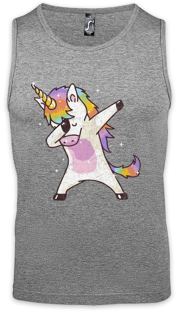 Urban Backwoods Tanktop Unicorn Dab I Ärmelloses T-Shirt Einhorn Regenbogen Rainbow Thug Dance MC Disco Club Clubbing