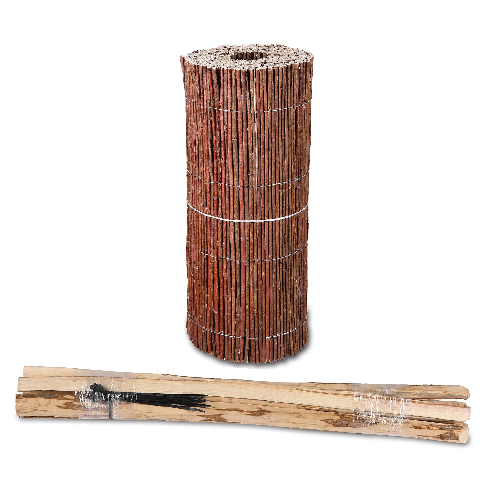 Home4Living Beetumrandung Roll- Steckzaun 30 oder 40 cm Höhe Beeteinfassung Weide, LxH: 300x40 cm, Naturprodukt, witterungsbeständig, langlebig, unbehandelt