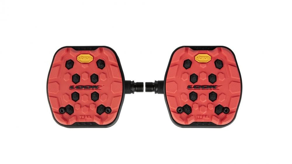 Look Plattformpedale LOOK Trail Grip Pedal Flat-MTB-Plattform 107×103 mm, Activ Grip by Vib