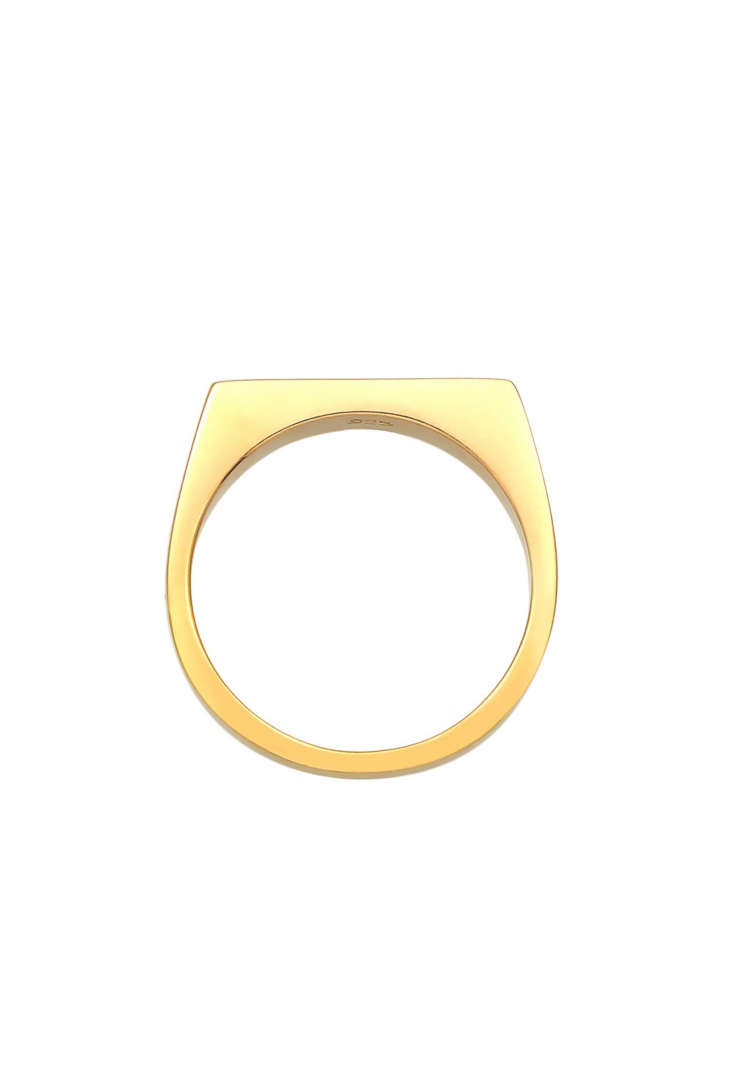 Elli Siegelring Siegelring Rechteck Pinky Ring 925 Silber