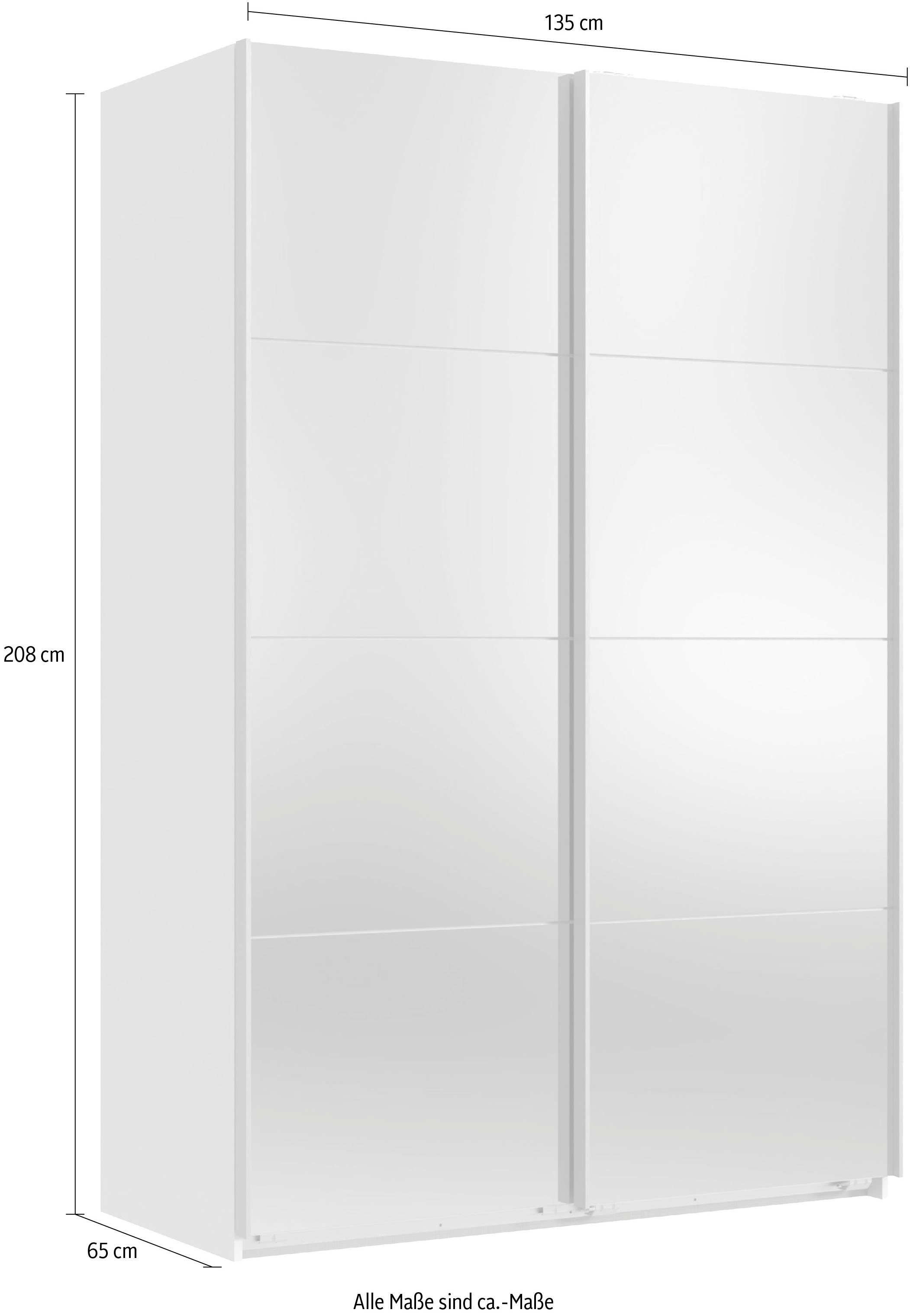 Weiß Schwebetürenschrank Spiegel vollverspiegelter Mit Schrankfront | Wimex Weiß/ England