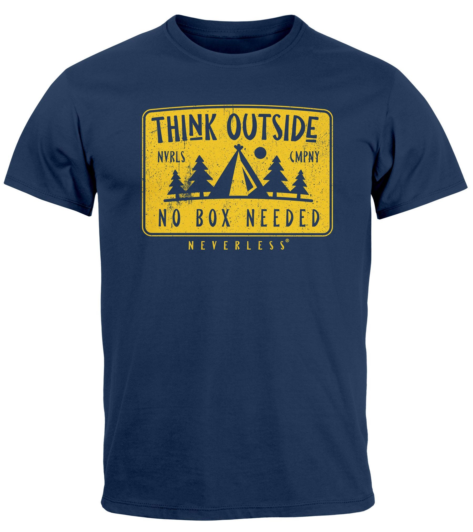 Neverless Print-Shirt Herren T-Shirt SpuchThink Outside günstig online kaufen