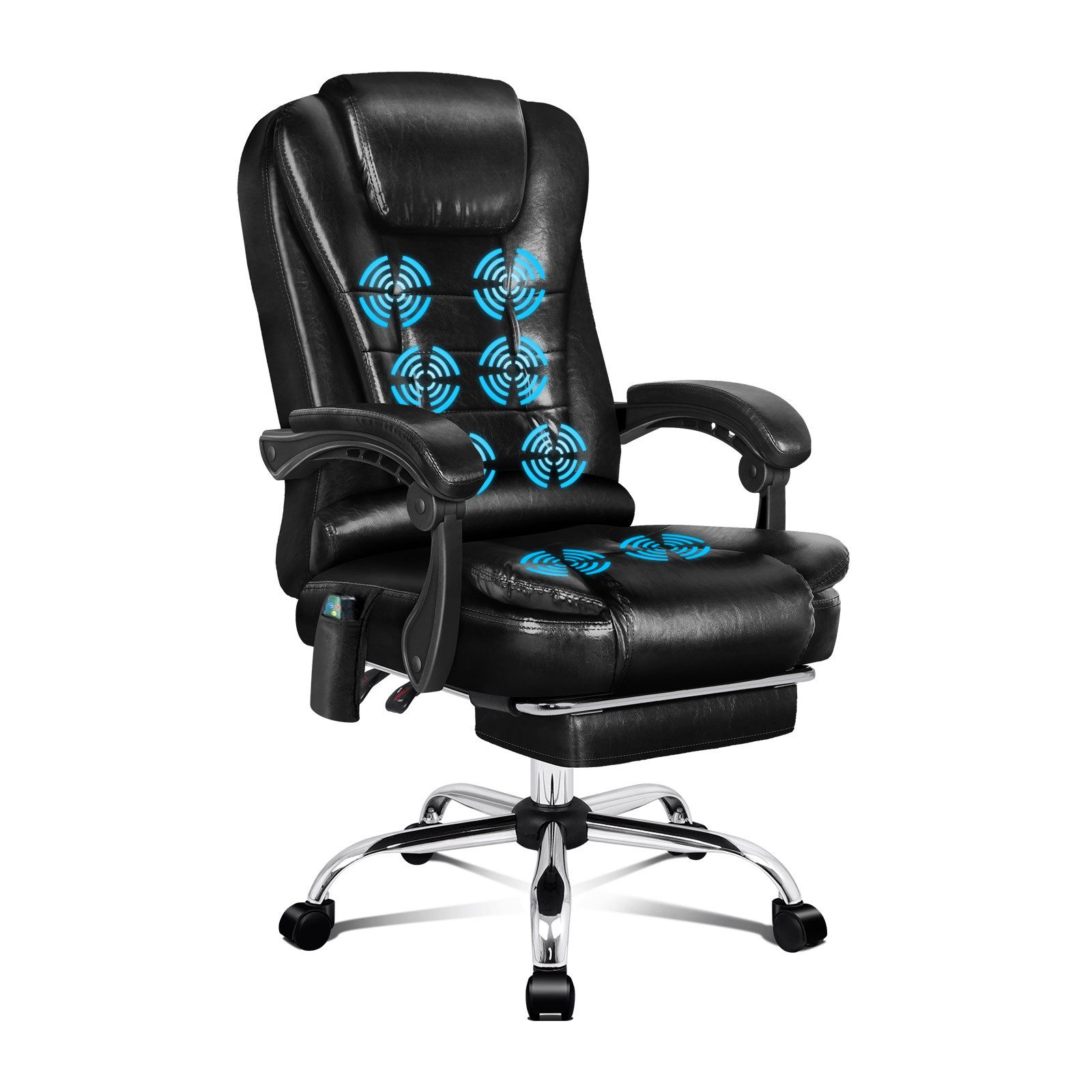 ALFORDSON Bürostuhl 8-Punkt-Massage-Vibration, Höhenverstellbarer Chefsesse günstig online kaufen