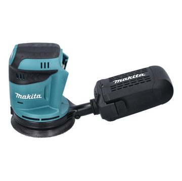 Makita Exzenterschleifer DBO 180 RG Akku Exzenterschleifer 18 V 125 mm + 2x Akku 6,0 Ah + Lade