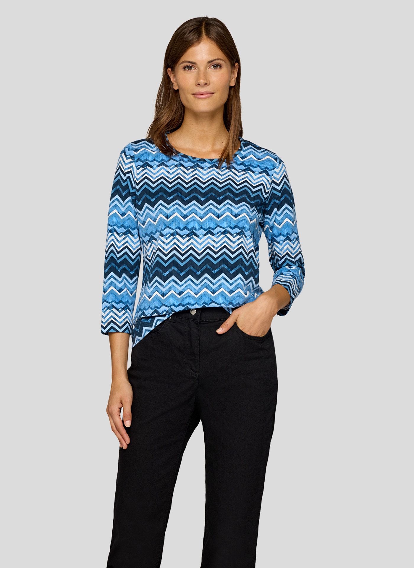 Rabe 3/4-Arm-Shirt mit All-Over Print günstig online kaufen