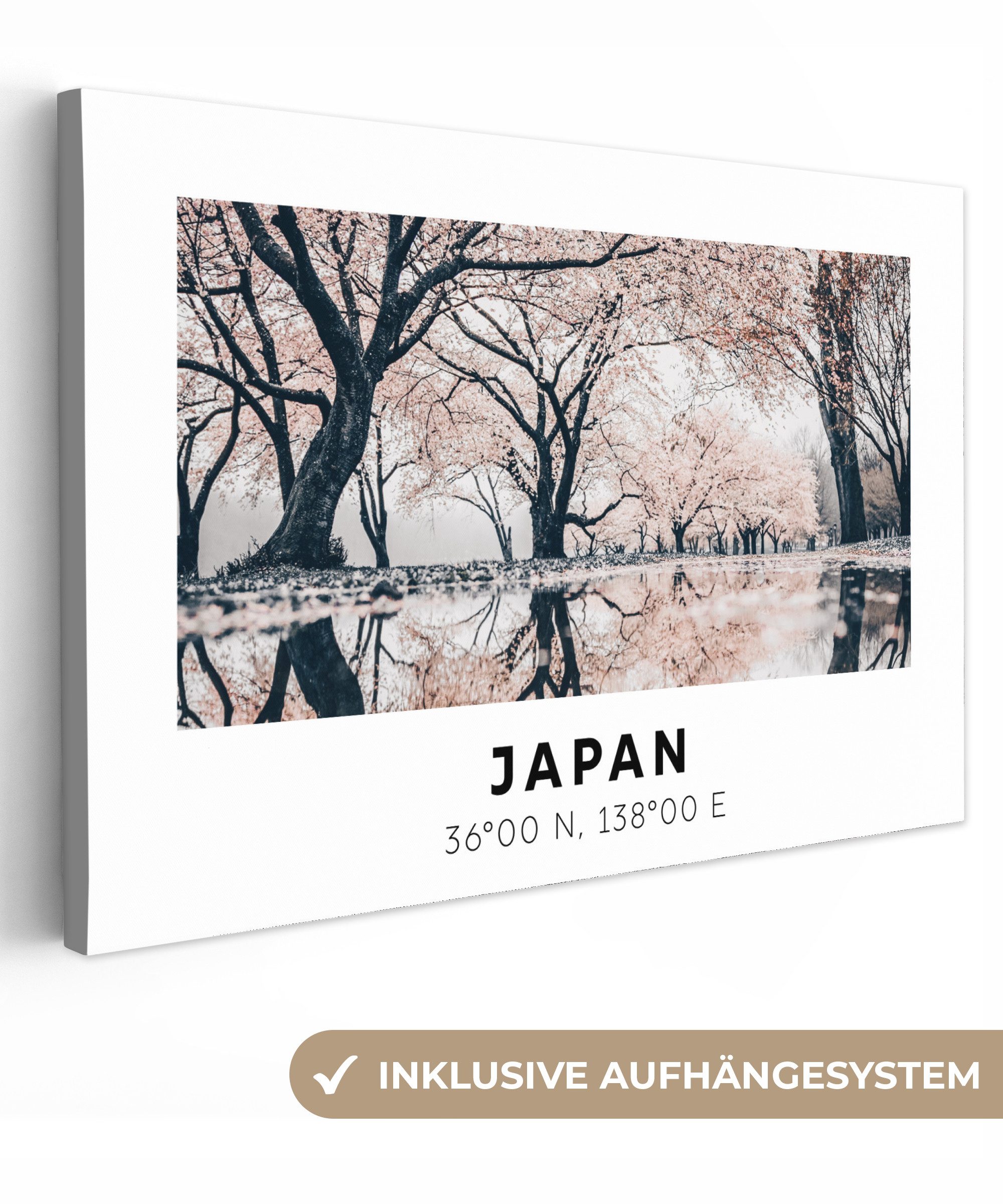 OneMillionCanvasses® Leinwandbild Sakura - Japan - Frühling, Fotodruck (1 S günstig online kaufen