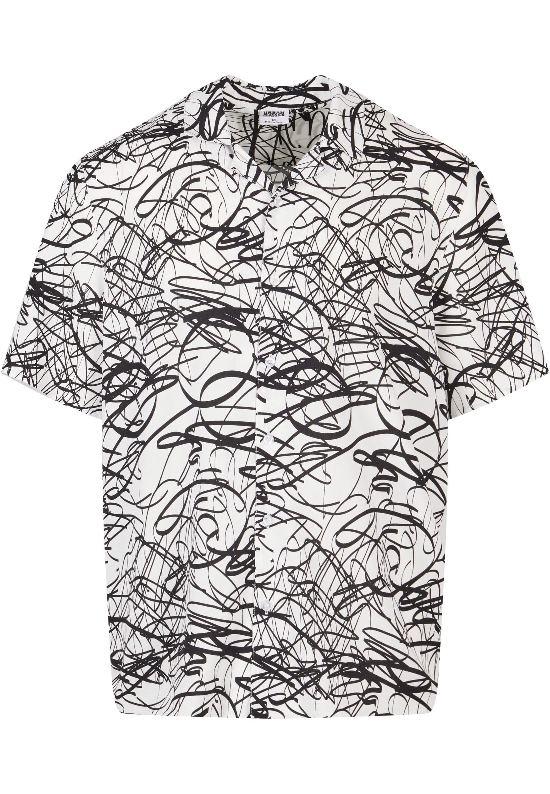 URBAN CLASSICS Kurzarmhemd Urban Classics Herren Viscose AOP Resort Shirt ( günstig online kaufen