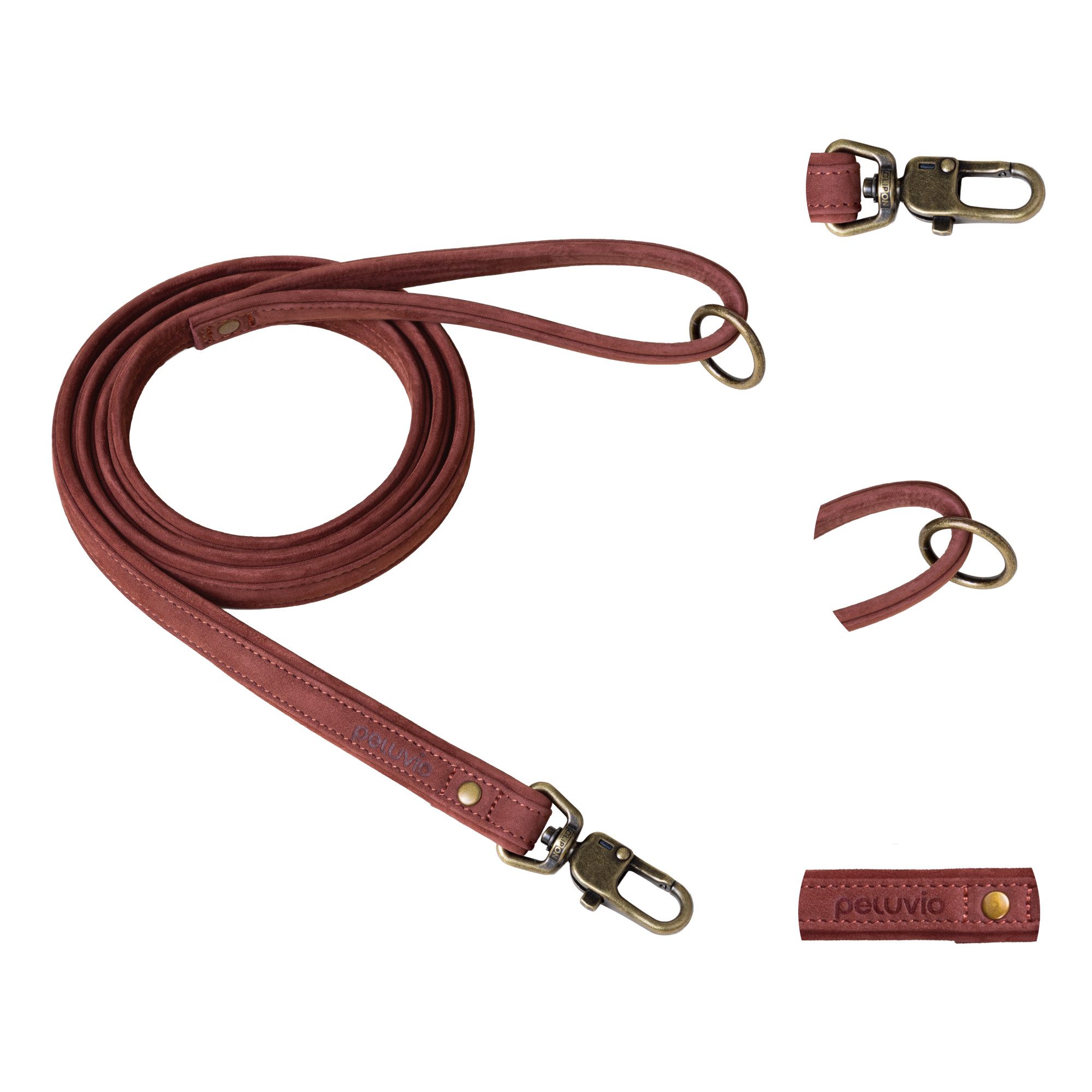 lionelo Führleine REGENT, Rindsleder (Set, Set), Rindsleder/Sicherheitskarabiner/Kupferbeschläge/S/M/L