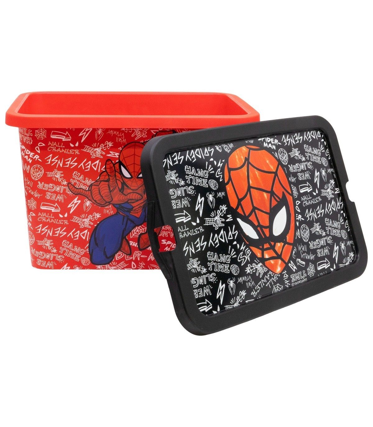 Spiderman Aufbewahrungsbox Urban Web 7 l Kinderzimmer Box für Spielzeug
