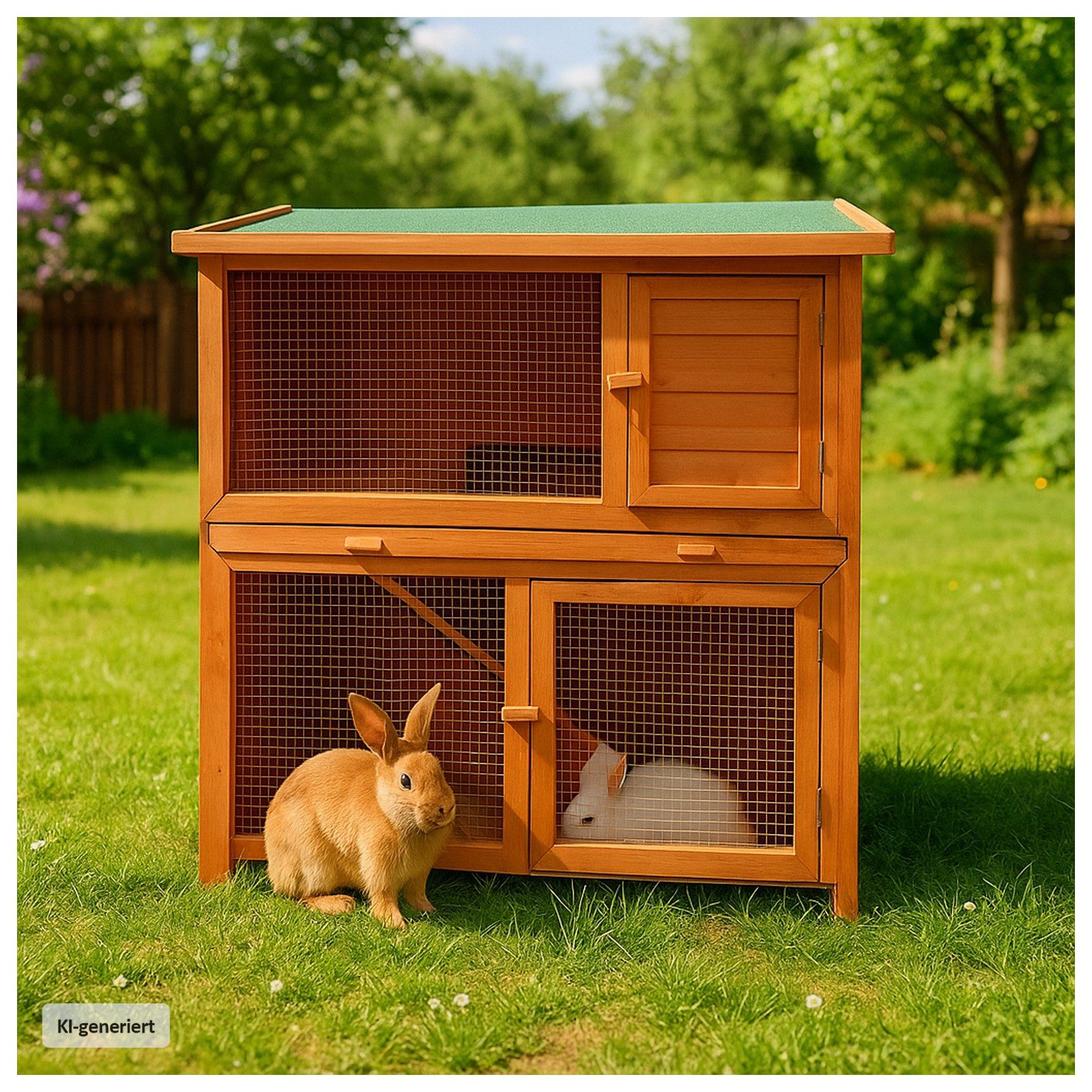 HTI-Living Kleintierstall Kleintierstall aus Holz in Braun, ideal für Kaninchen von HTI-Living